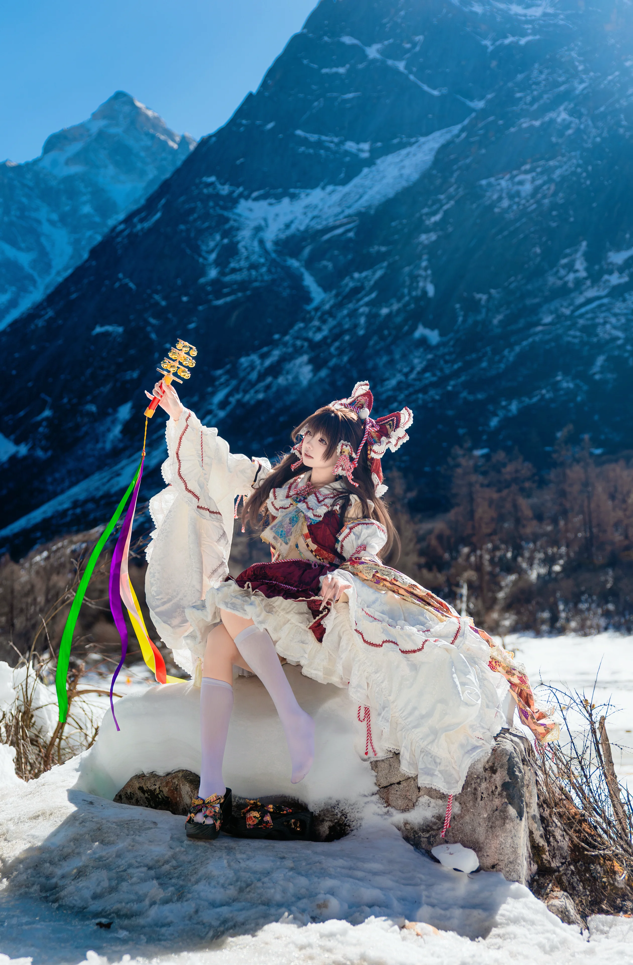 【东方project灵梦cos】雪山的呼吸与风的形状