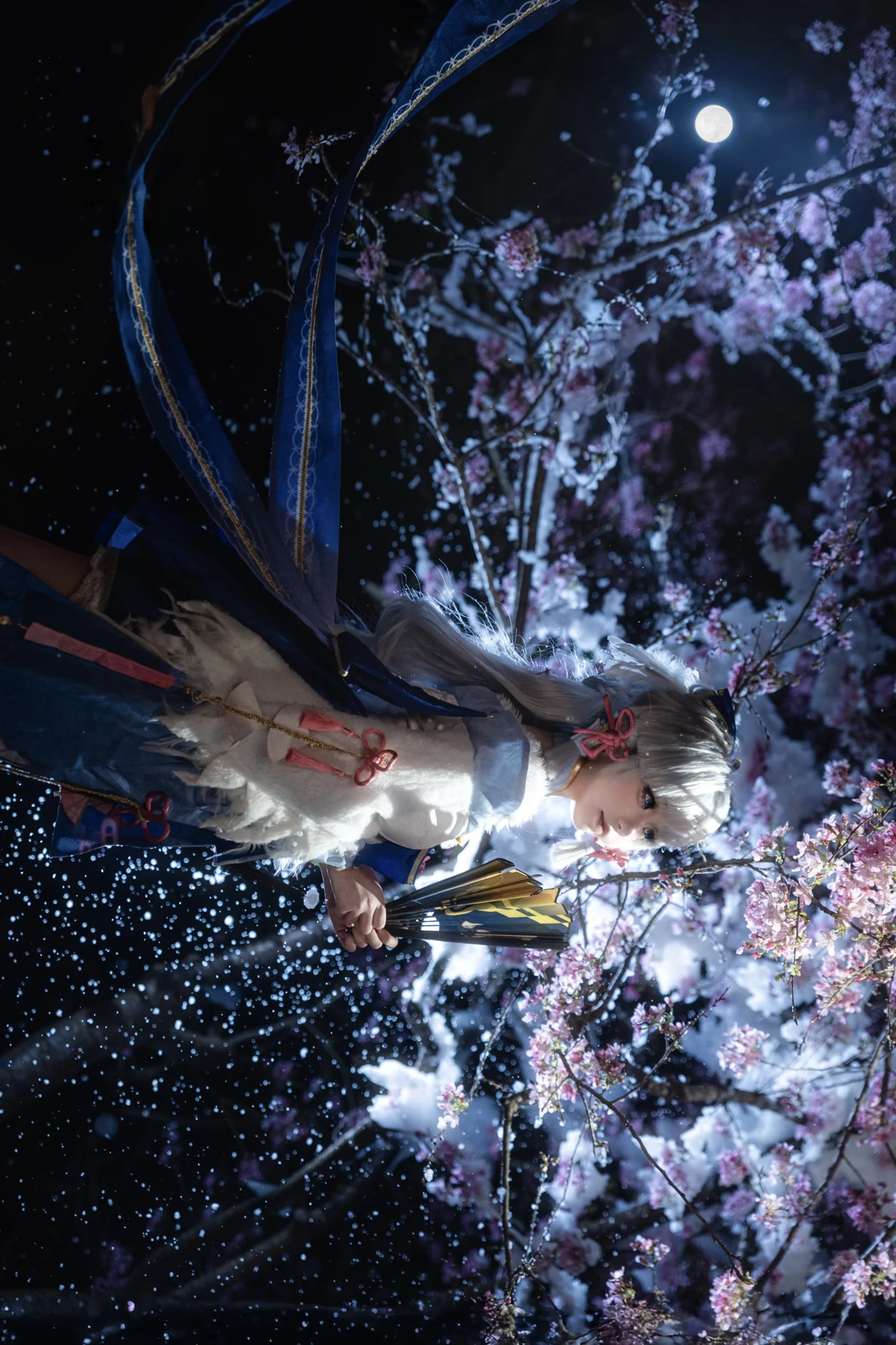 【神里绫华cos】原神夜樱下的月色速报 - 第 1 张