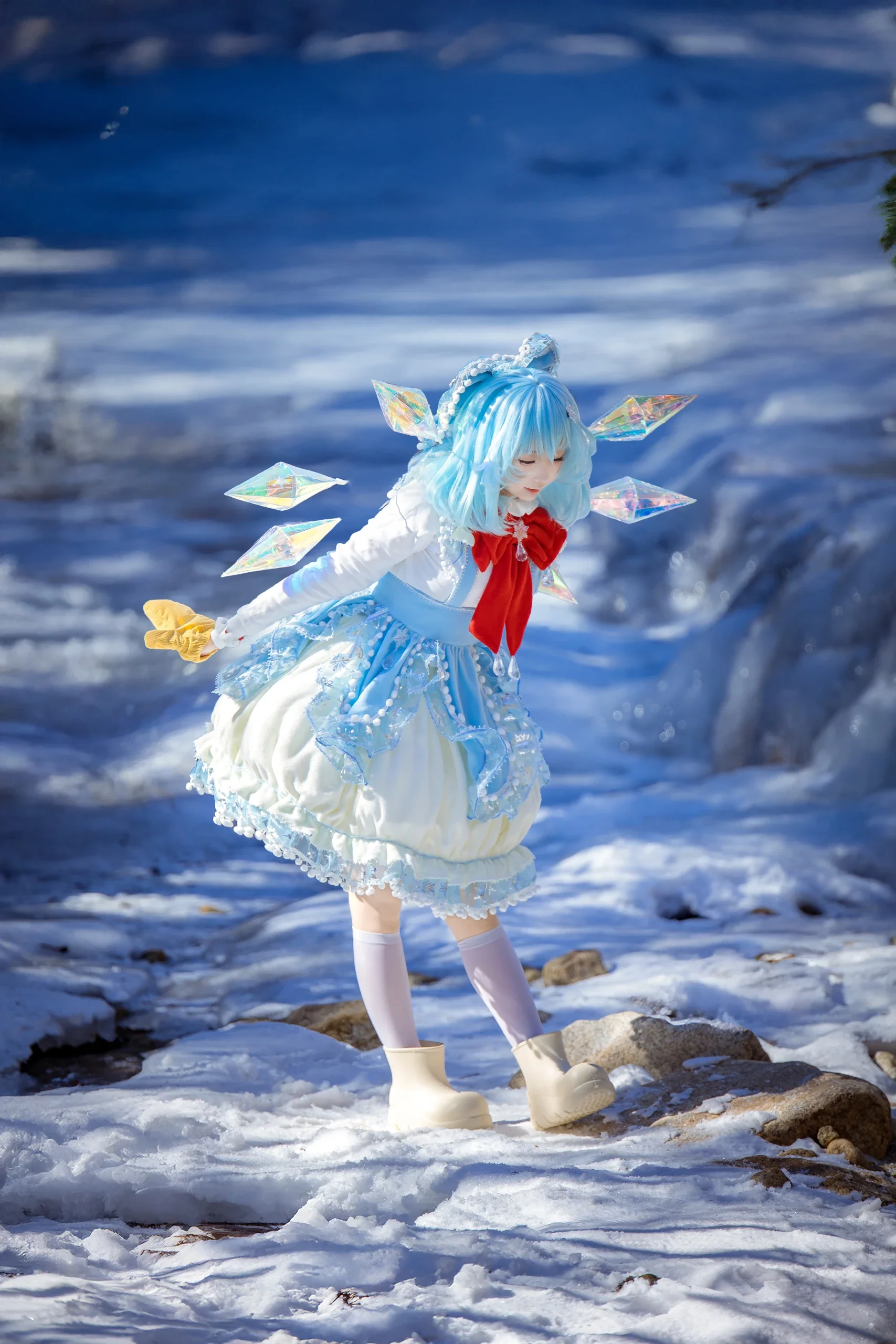 【琪露诺cos】川西冰雪中的妖精，与自然元素的共鸣 - 第 1 张