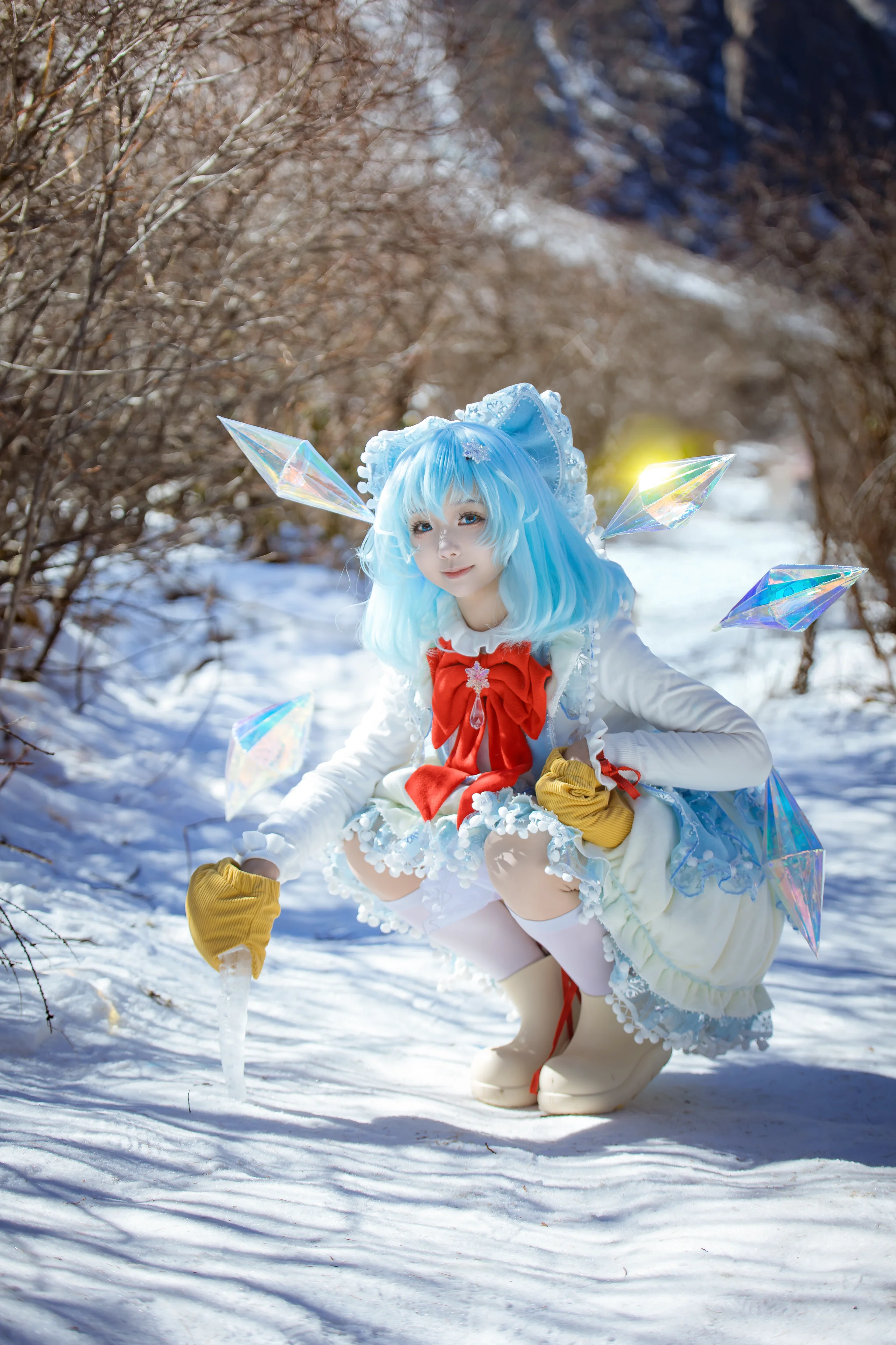 【琪露诺cos】川西冰雪中的妖精，与自然元素的共鸣 - 第 4 张
