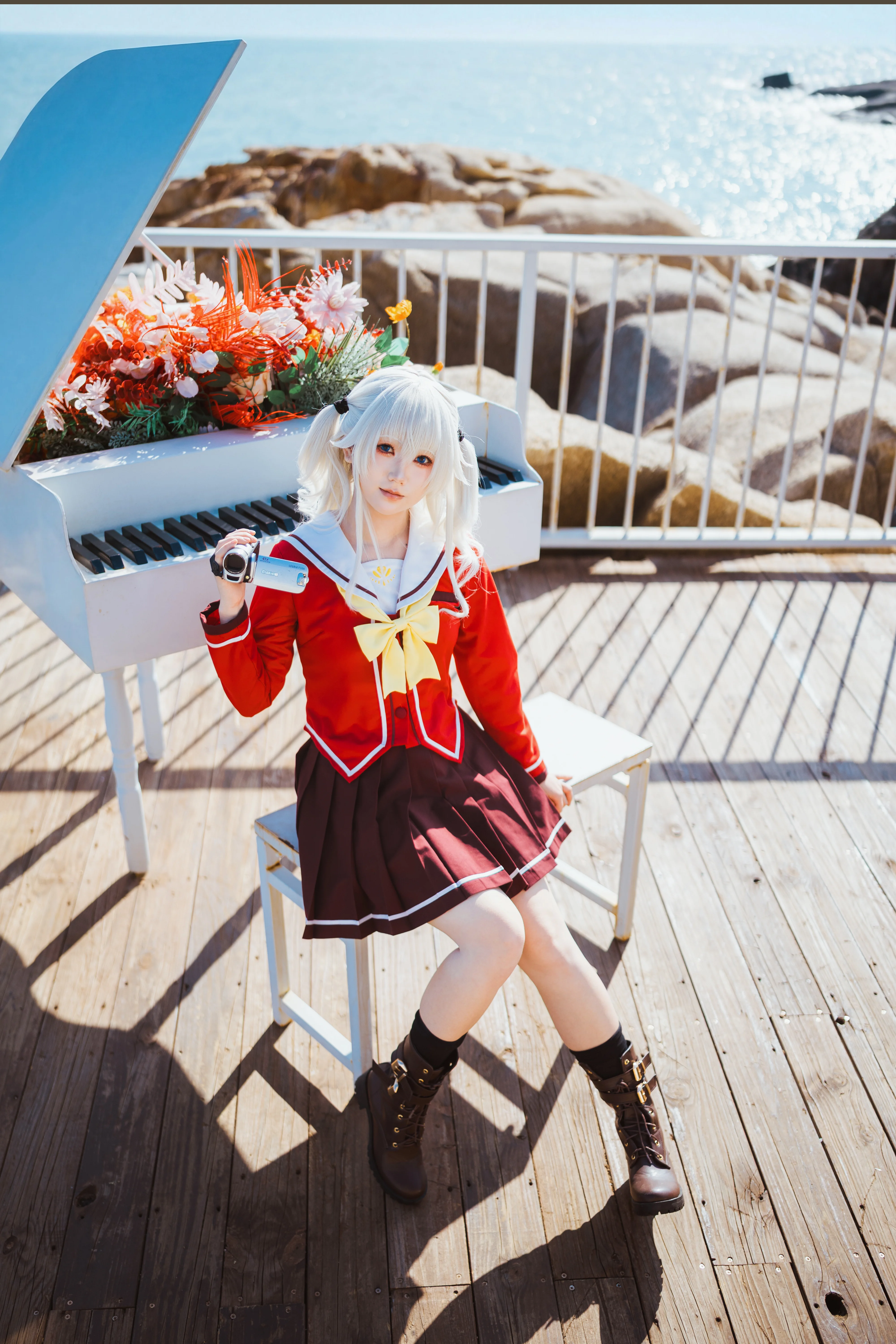 【友莉奈绪cos】Charlotte 海风中的定格 - 第 6 张