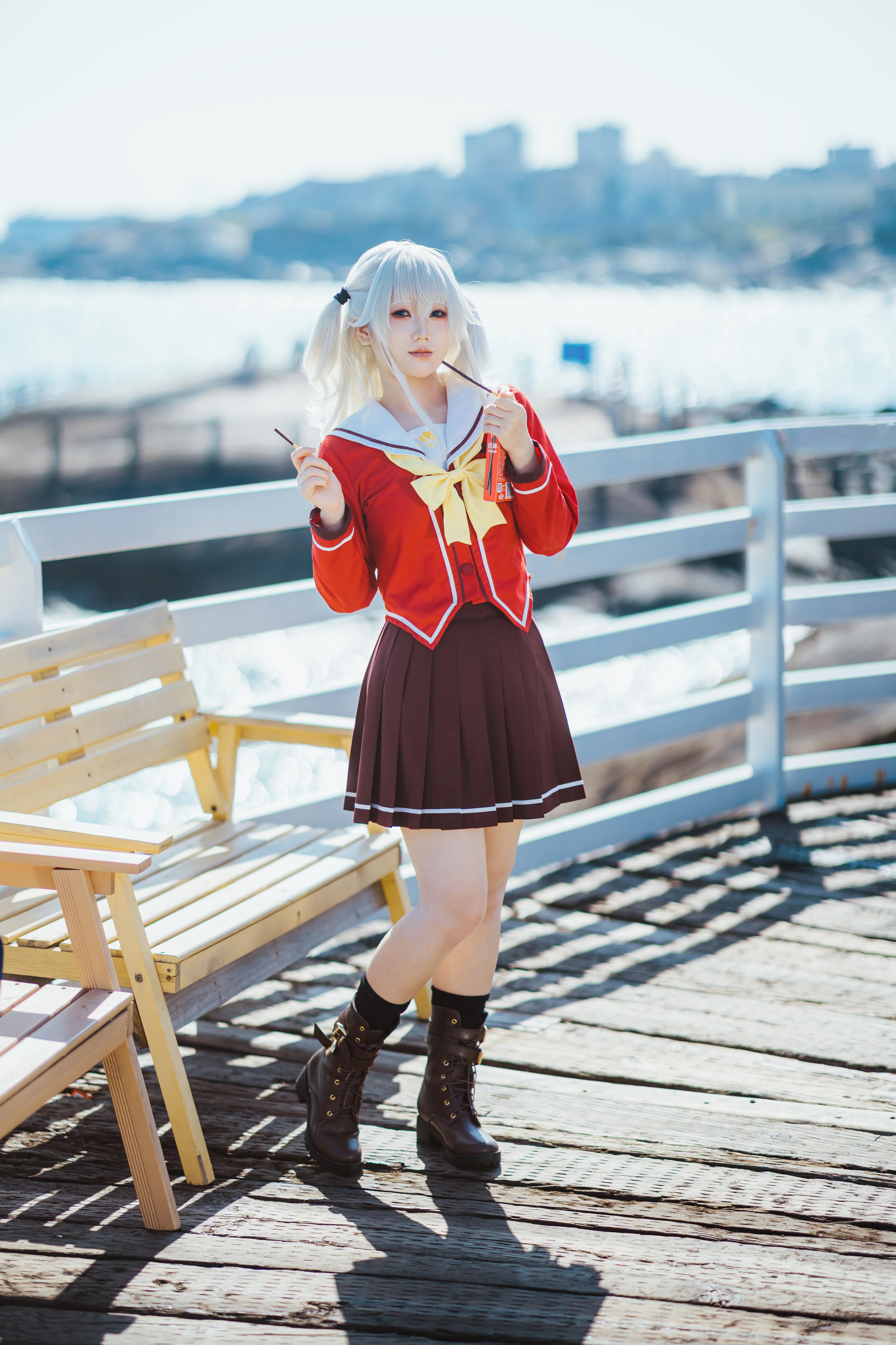 【友莉奈绪cos】Charlotte 海风中的定格 - 第 9 张