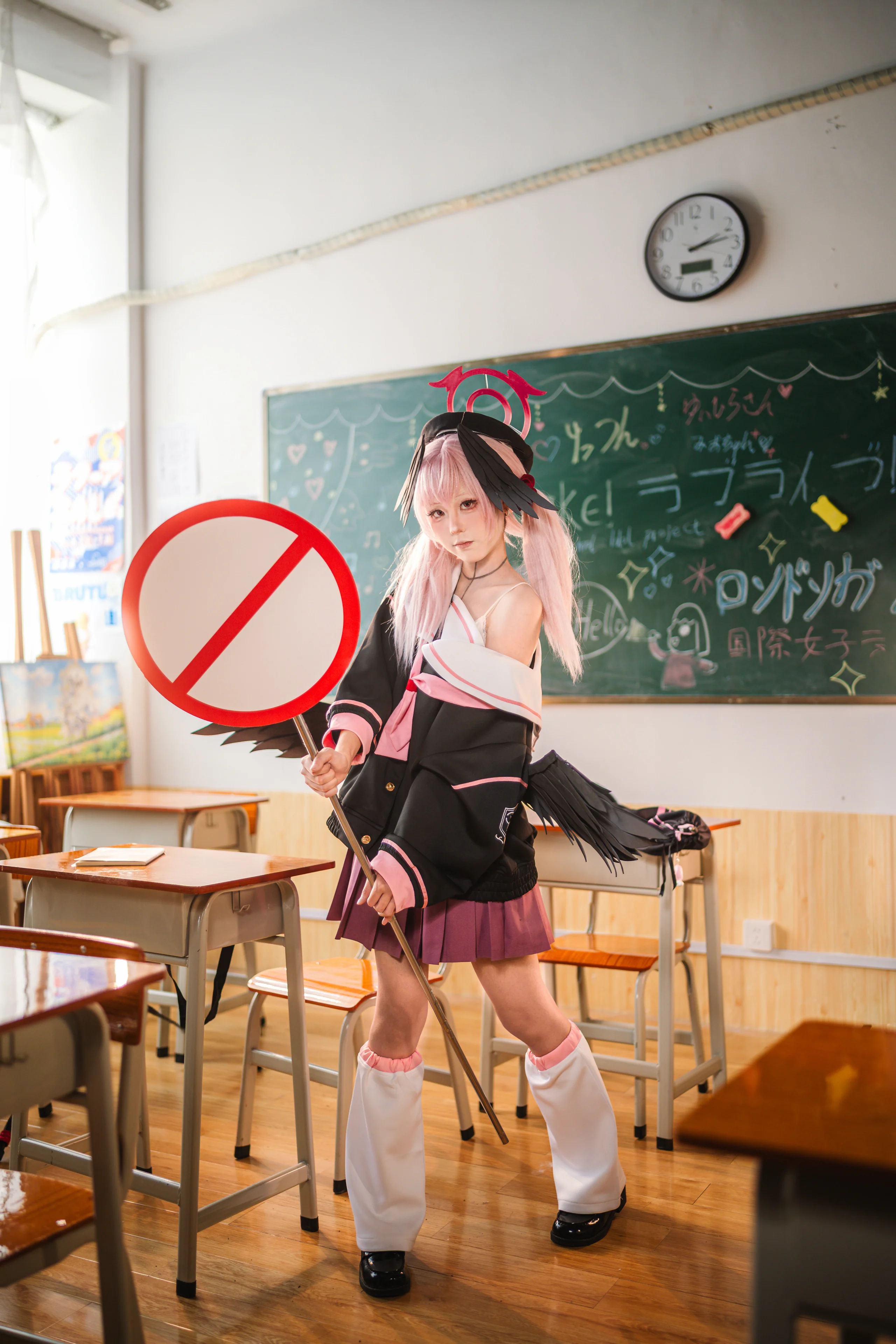 【小春cos】碧蓝档案教室里的禁止牌与日常 - 第 1 张
