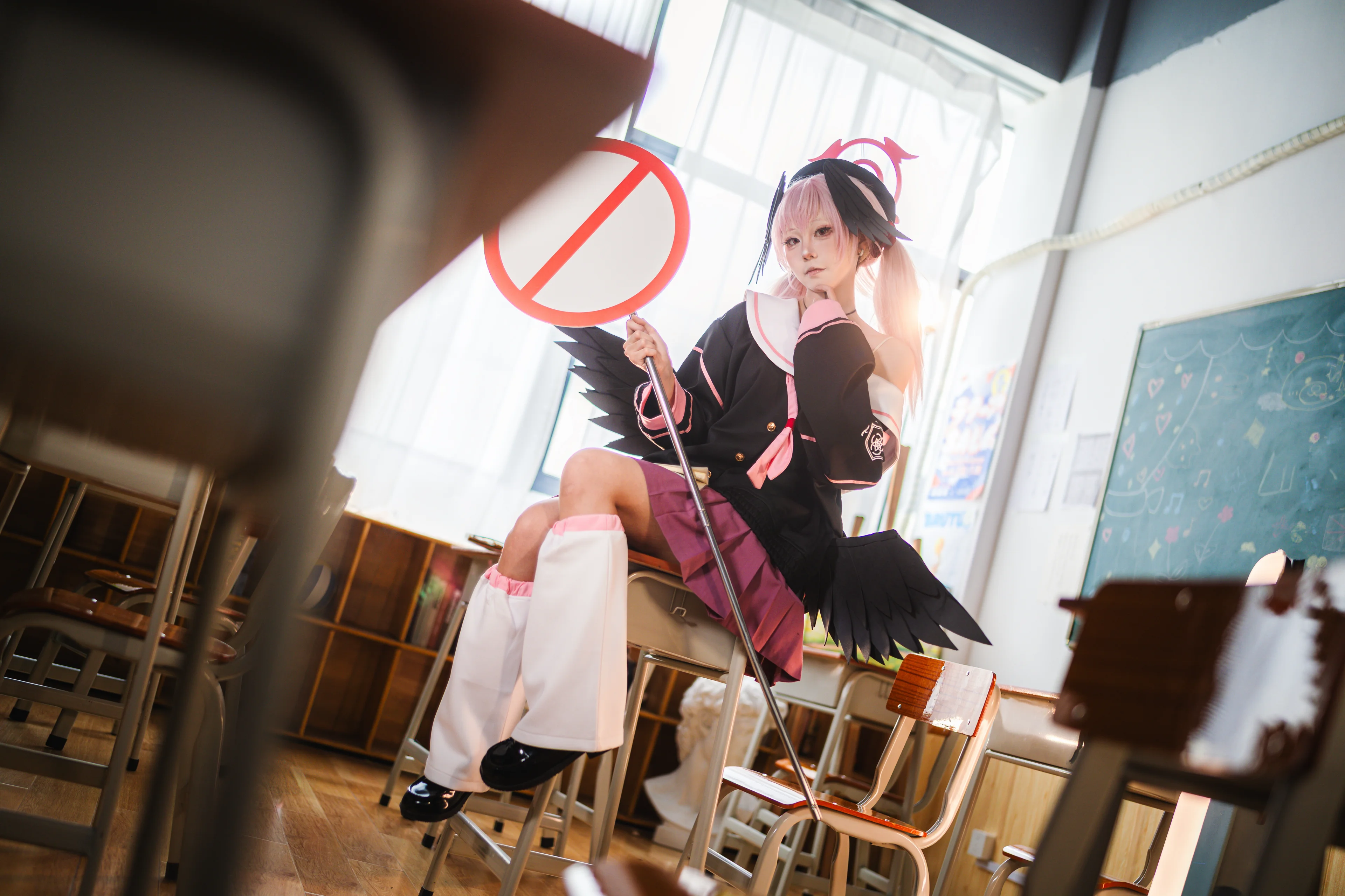 【小春cos】碧蓝档案教室里的禁止牌与日常 - 第 8 张