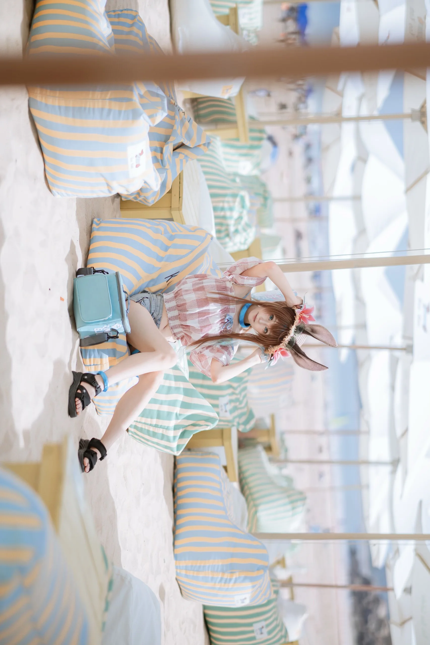 【阿米娅cos】夏日海滩的清爽，阳光下的火蓝之心 - 第 13 张