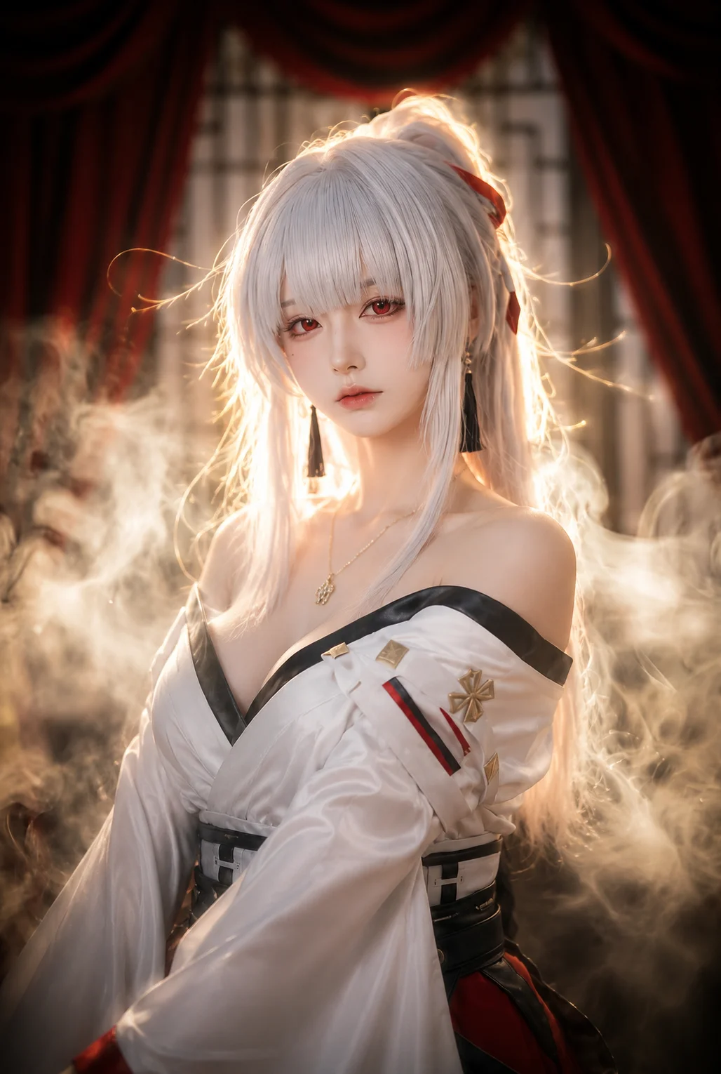 【绯雪cos】鸣潮里的清冷巫女，逆光下的命运 - 第 2 张