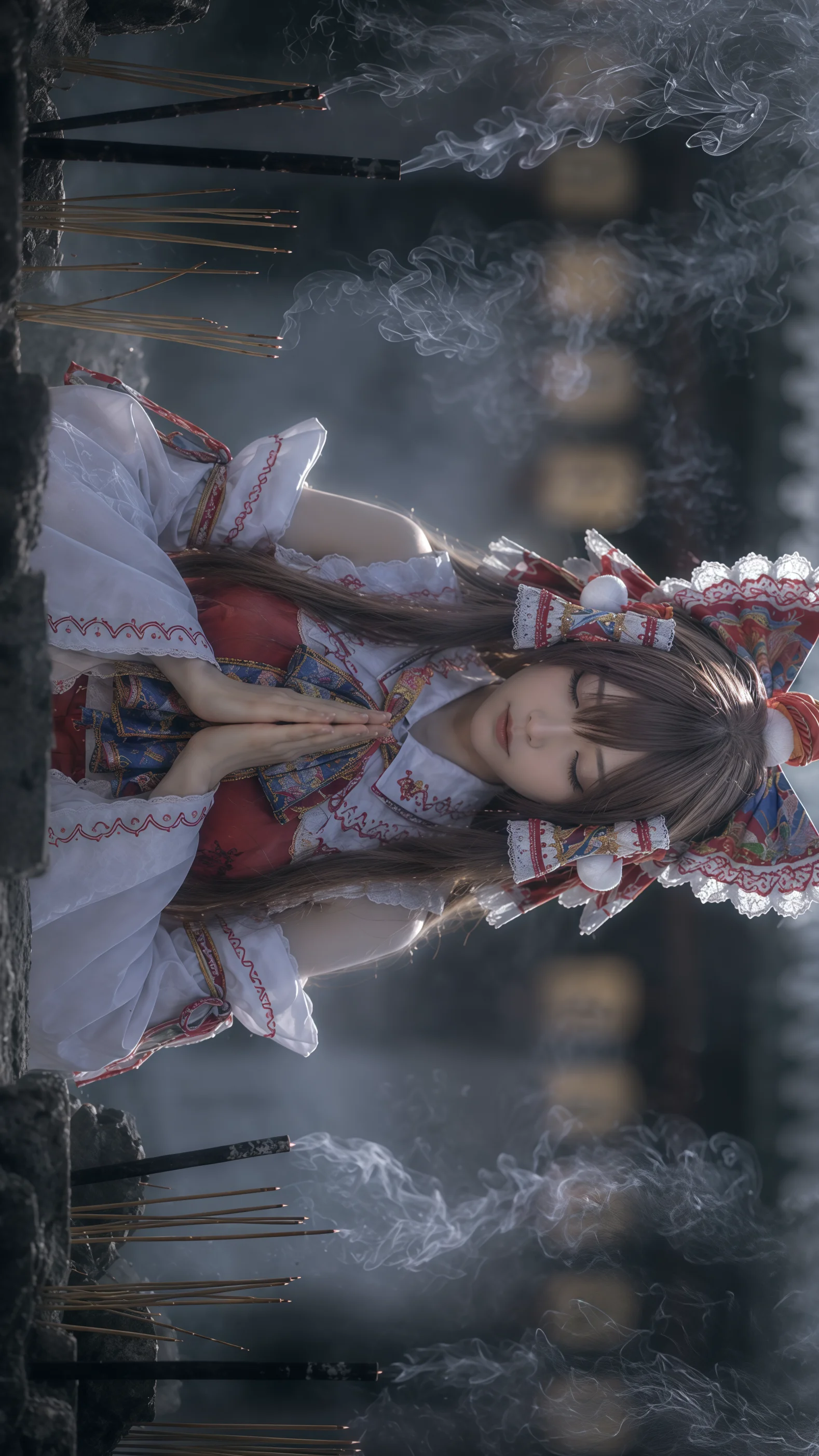 【博麗靈夢cos】香火繚繞中的幻想鄉巫女祈願 - 第 1 張