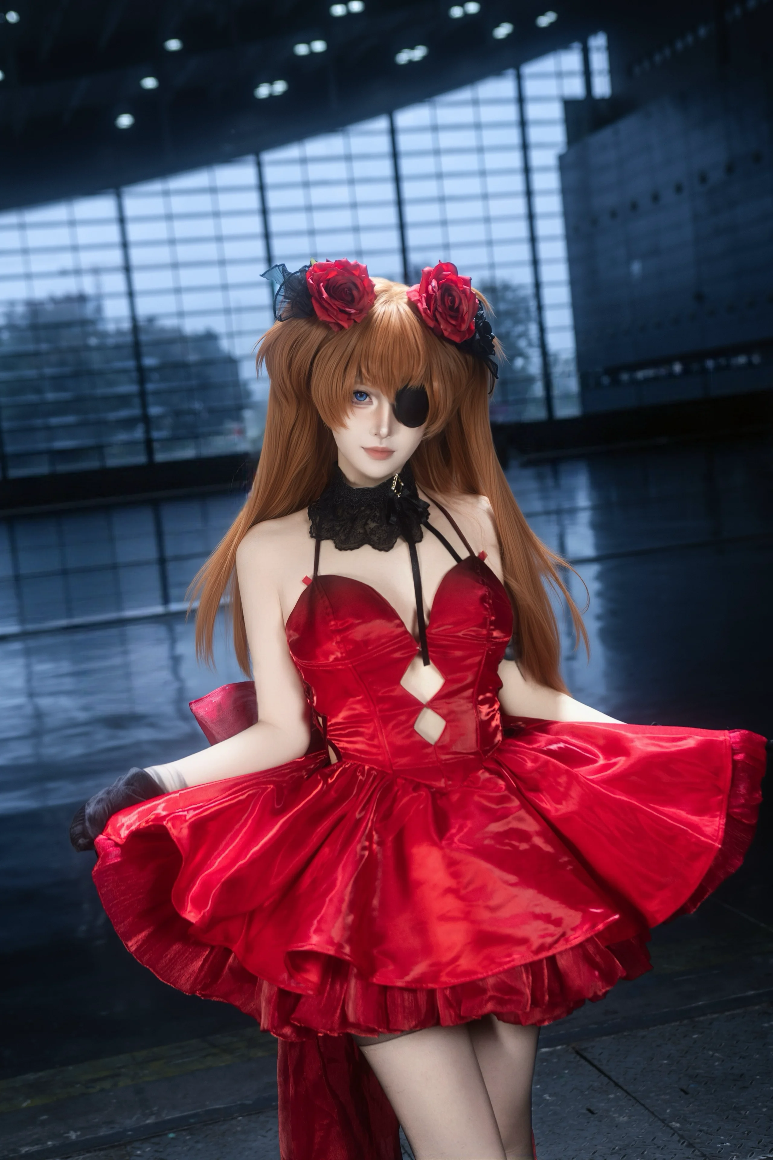 【明日香cos】NIKKE联动红礼服，握紧长矛的信念