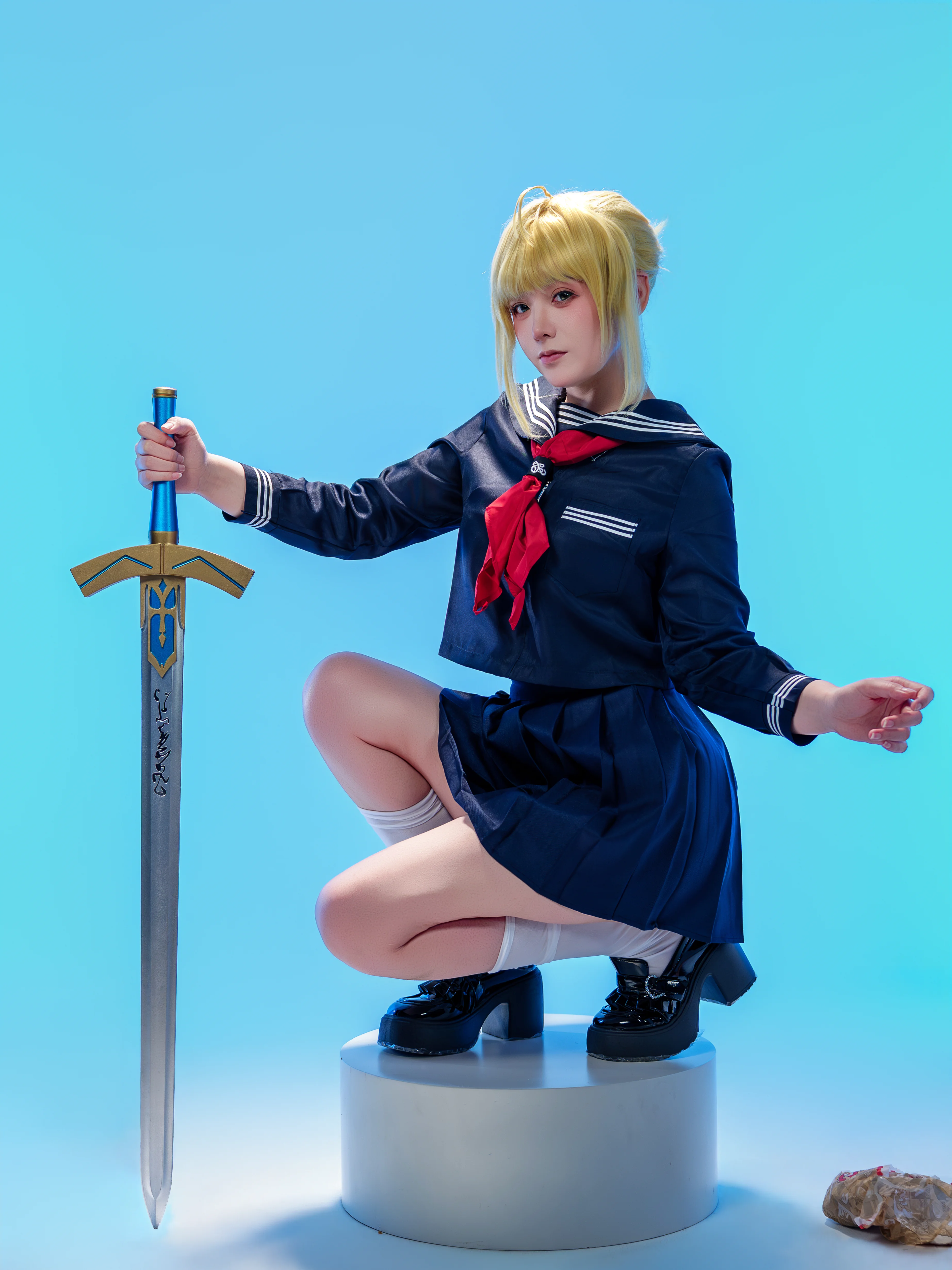 【阿尔托莉雅cos】换上JK制服，英气与少女感并存 - 第 2 张