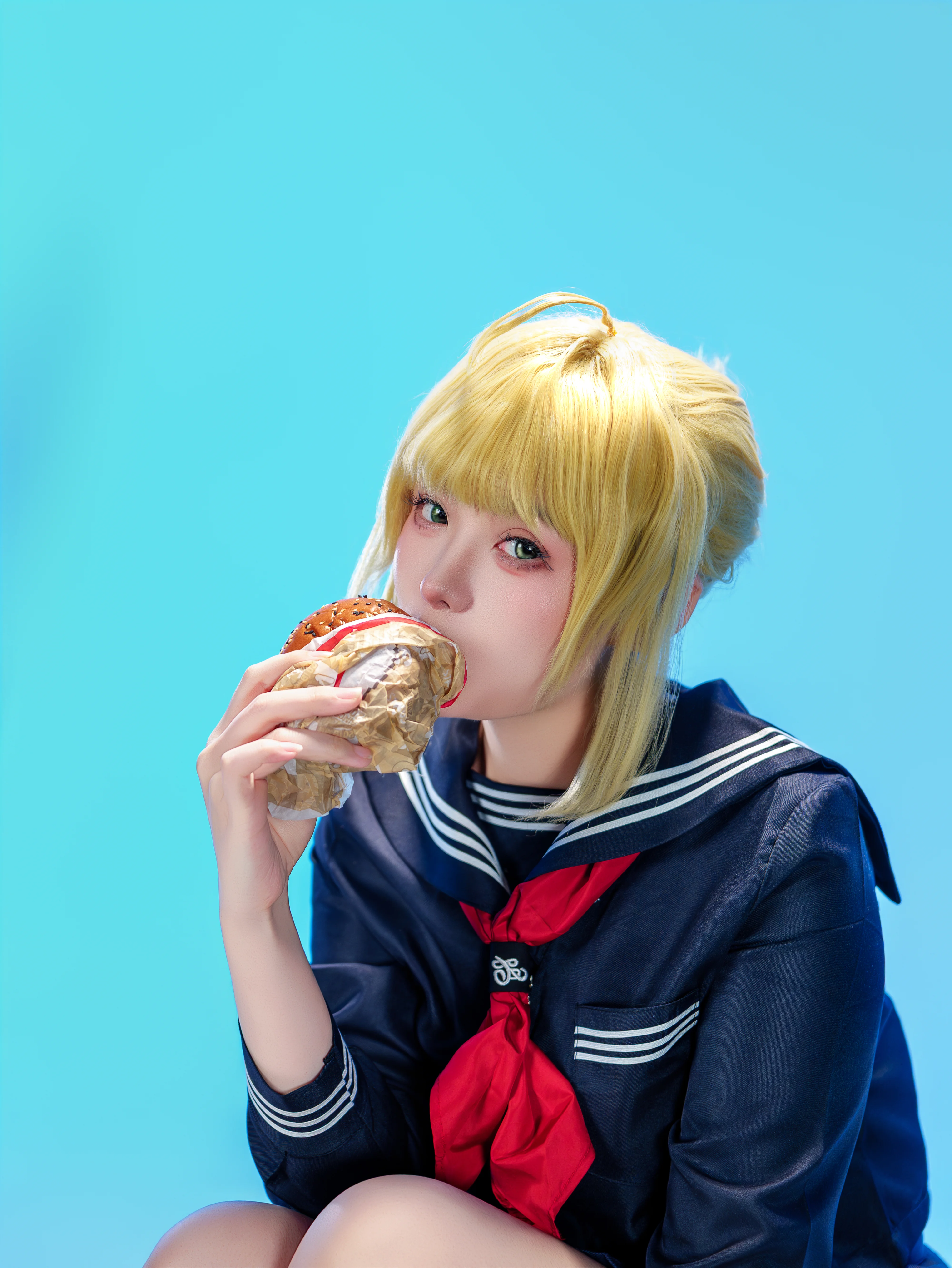 【阿尔托莉雅cos】换上JK制服，英气与少女感并存 - 第 3 张