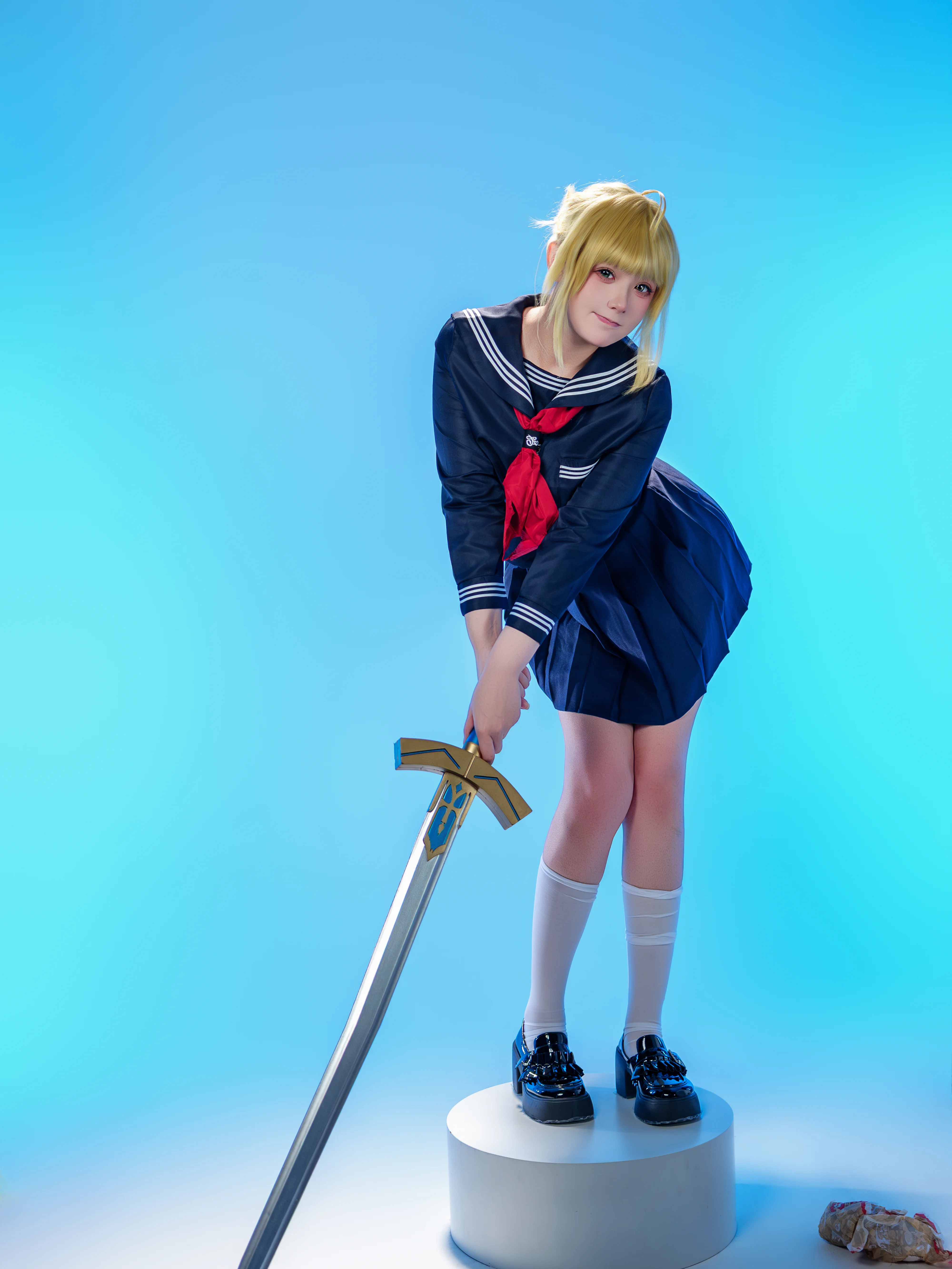 【阿尔托莉雅cos】换上JK制服，英气与少女感并存 - 第 8 张