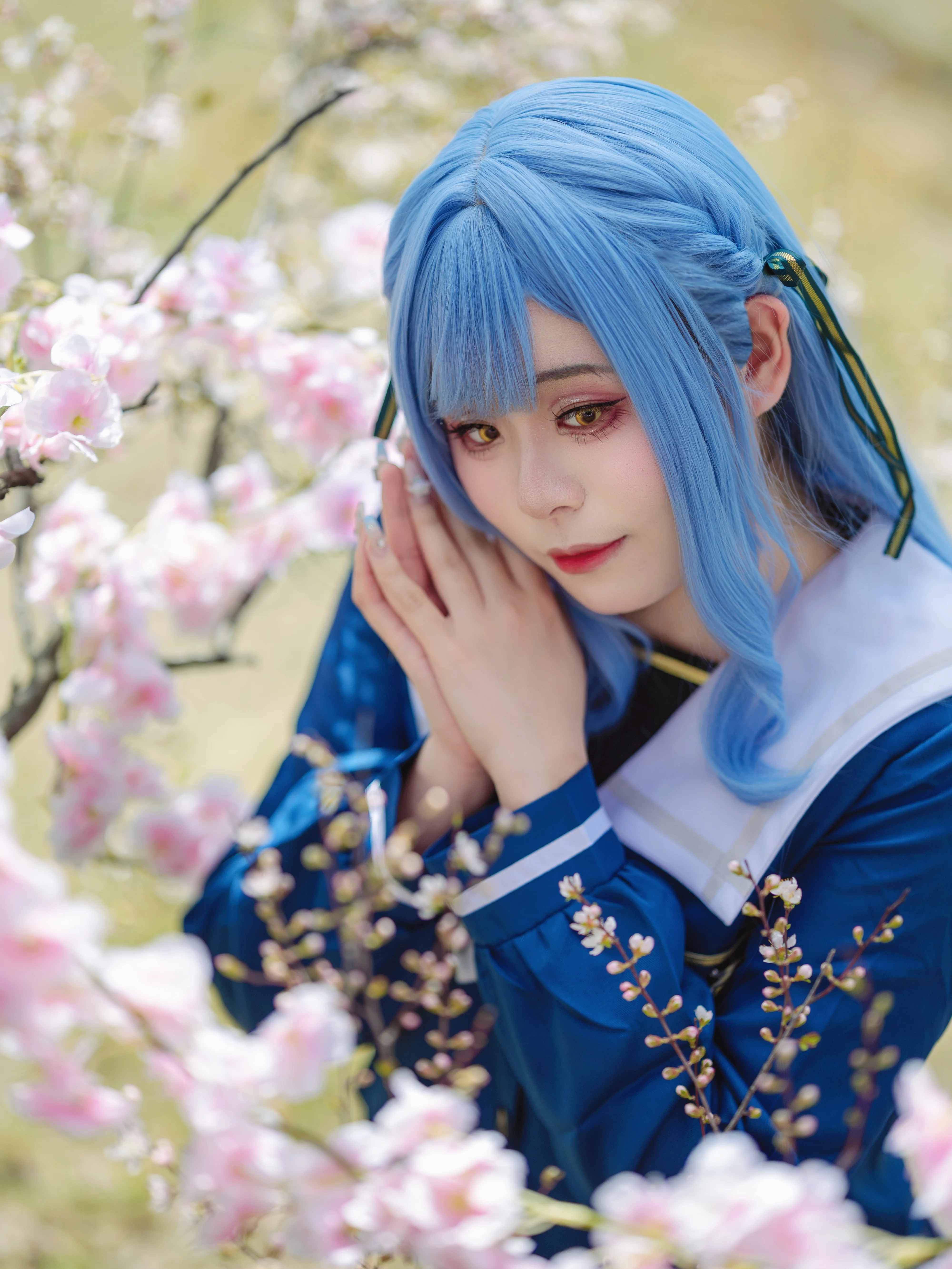 【丰川祥子cos】MYGO的春日樱花物语，清冷与坚韧的交汇 - 第 1 张