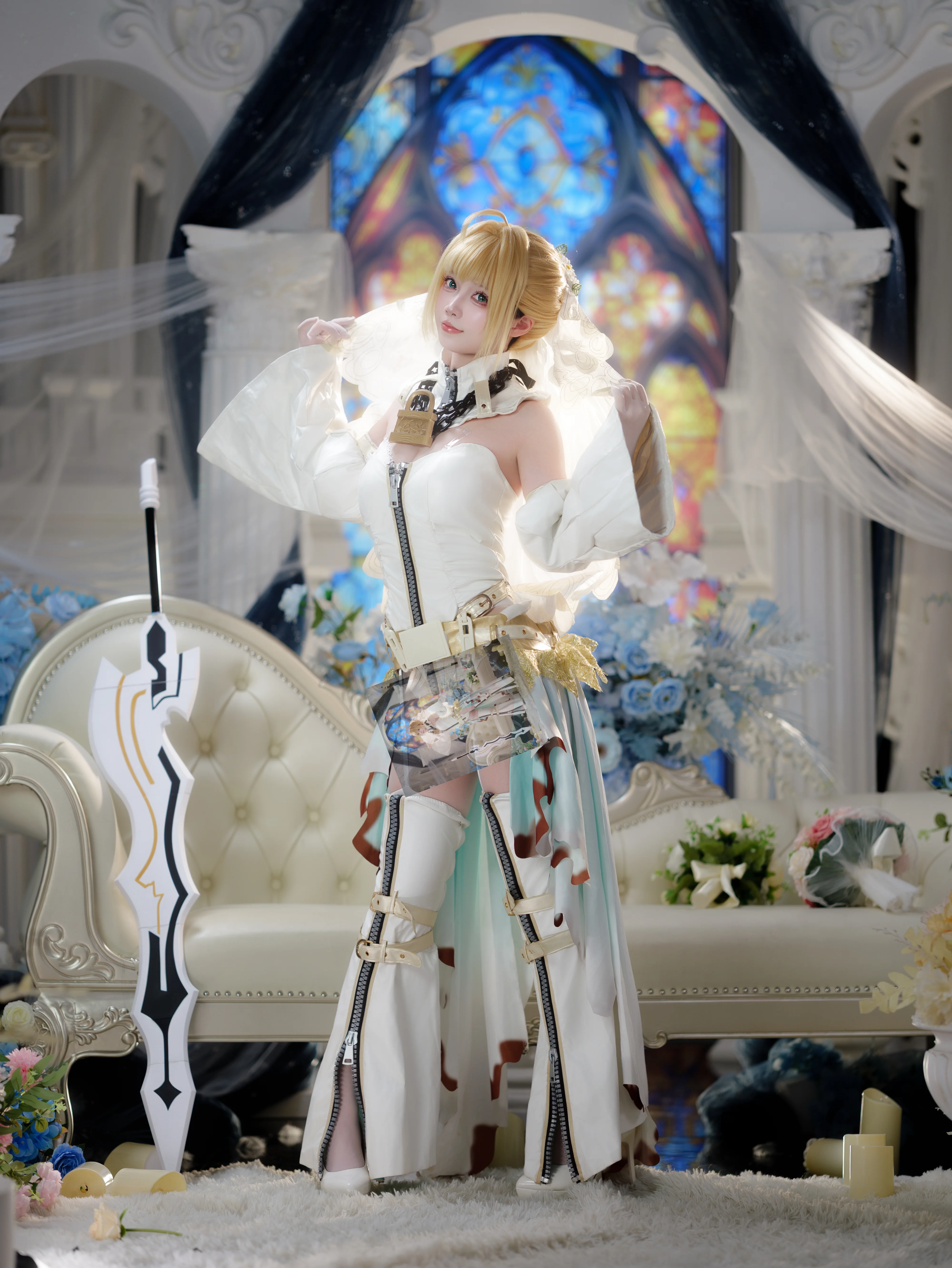 【尼禄花嫁cos】FGO唔姆出征，罗马皇帝的纯白誓言 - 第 1 张