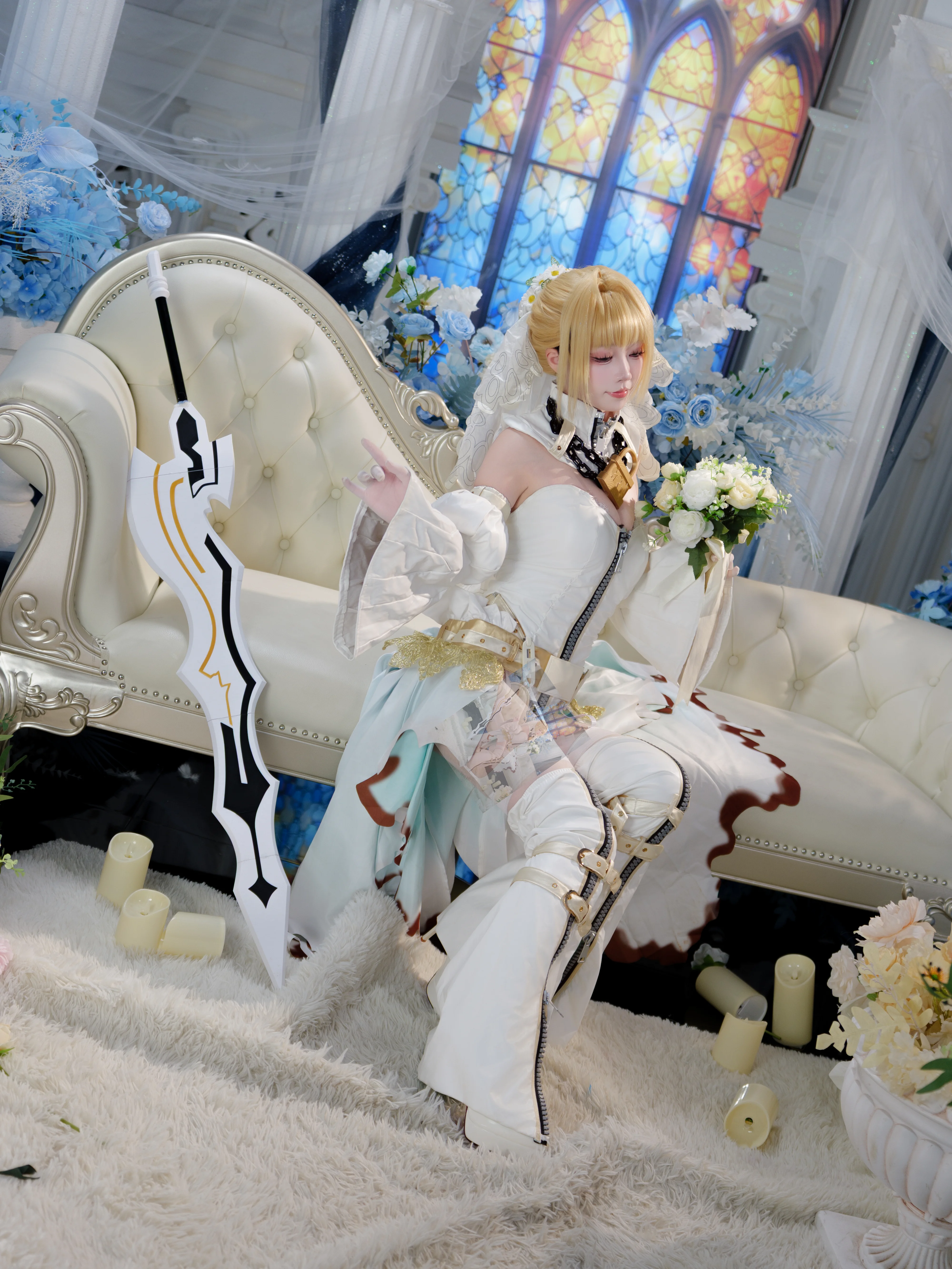 【尼禄花嫁cos】FGO唔姆出征，罗马皇帝的纯白誓言 - 第 3 张