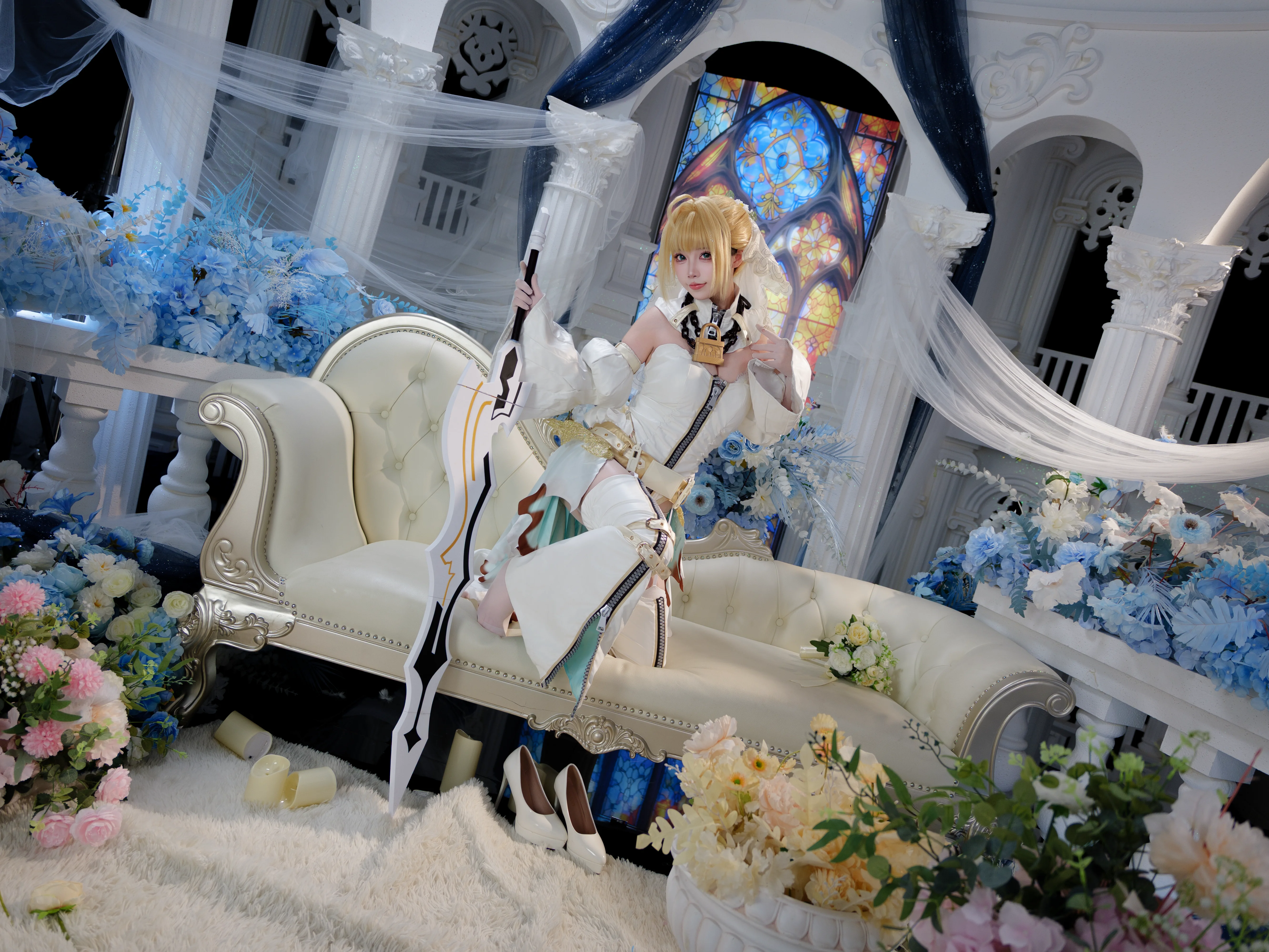 【尼禄花嫁cos】FGO唔姆出征，罗马皇帝的纯白誓言 - 第 4 张