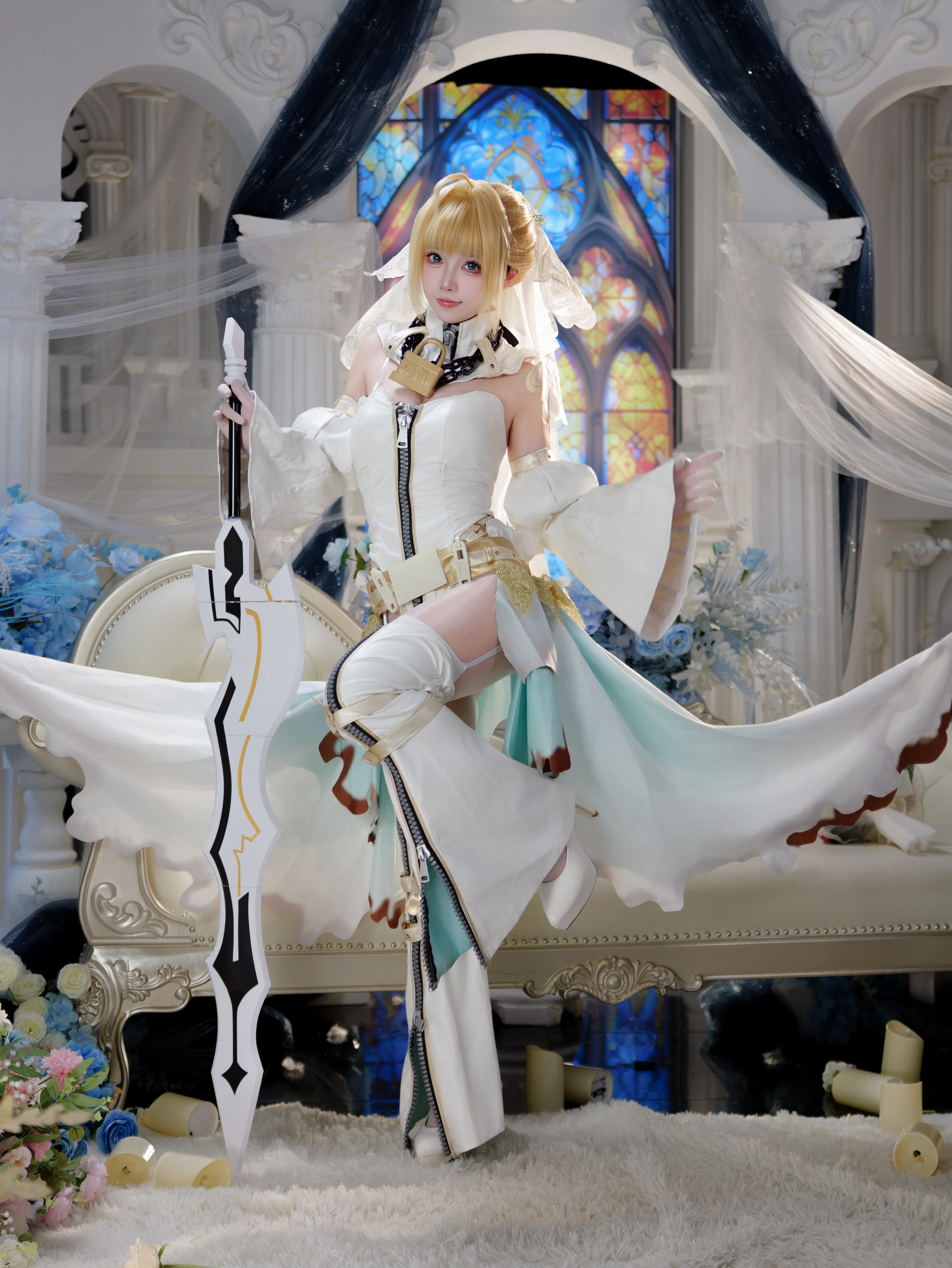 【尼禄花嫁cos】FGO唔姆出征，罗马皇帝的纯白誓言 - 第 7 张