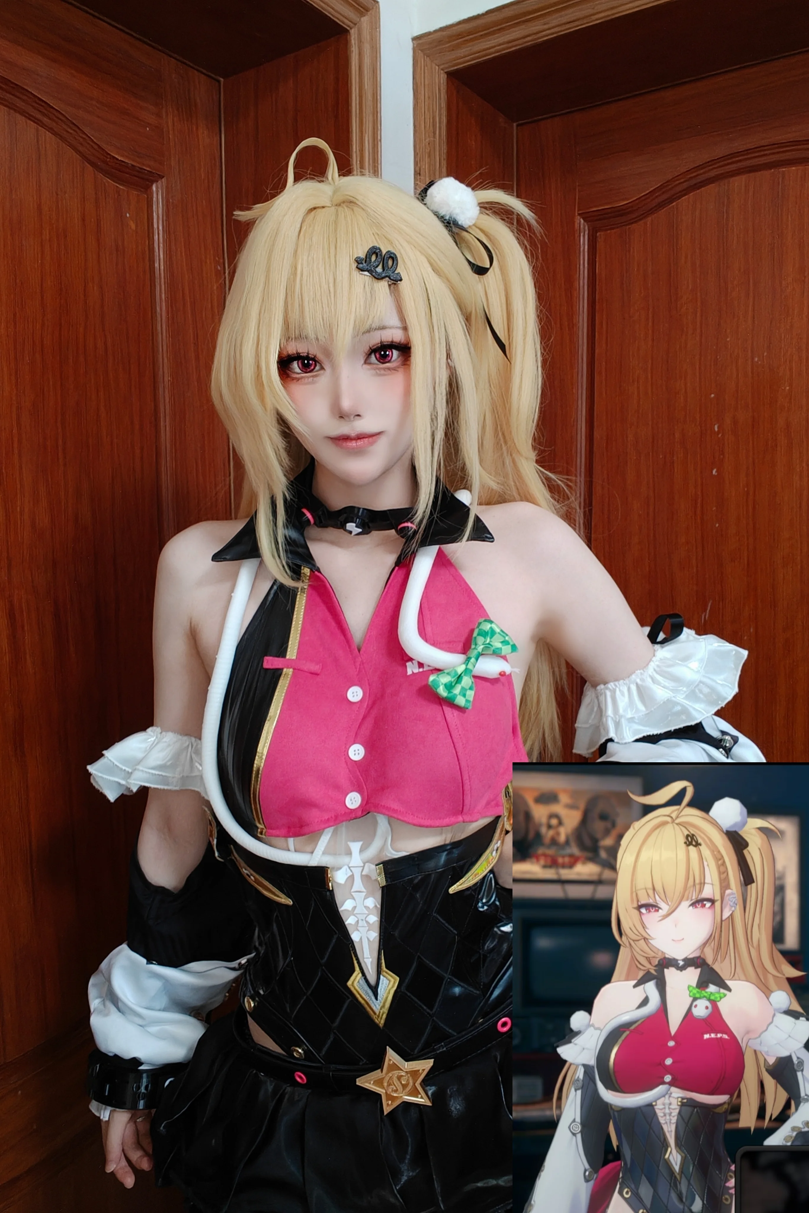 【希希芙cos】绝区零里的蛇形标志与红瞳少女 - 第 5 张