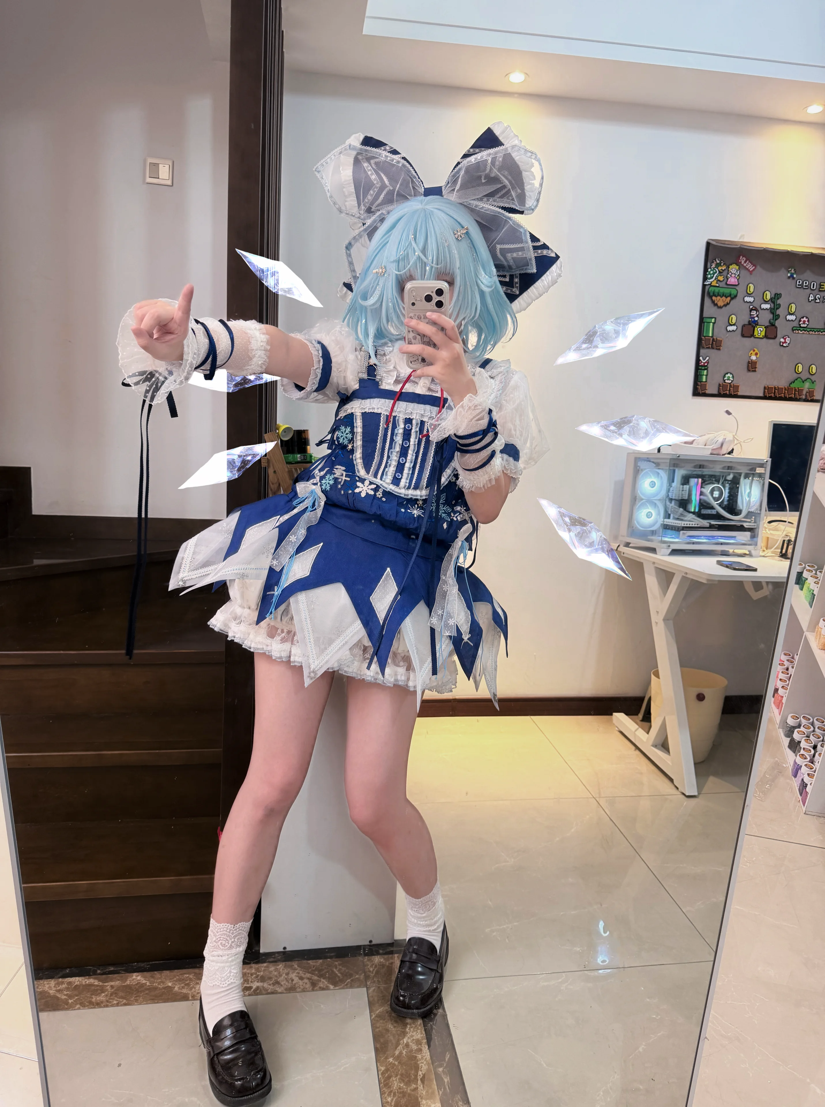【琪露诺cos】东方project冰之精灵新衣试穿与突发日常