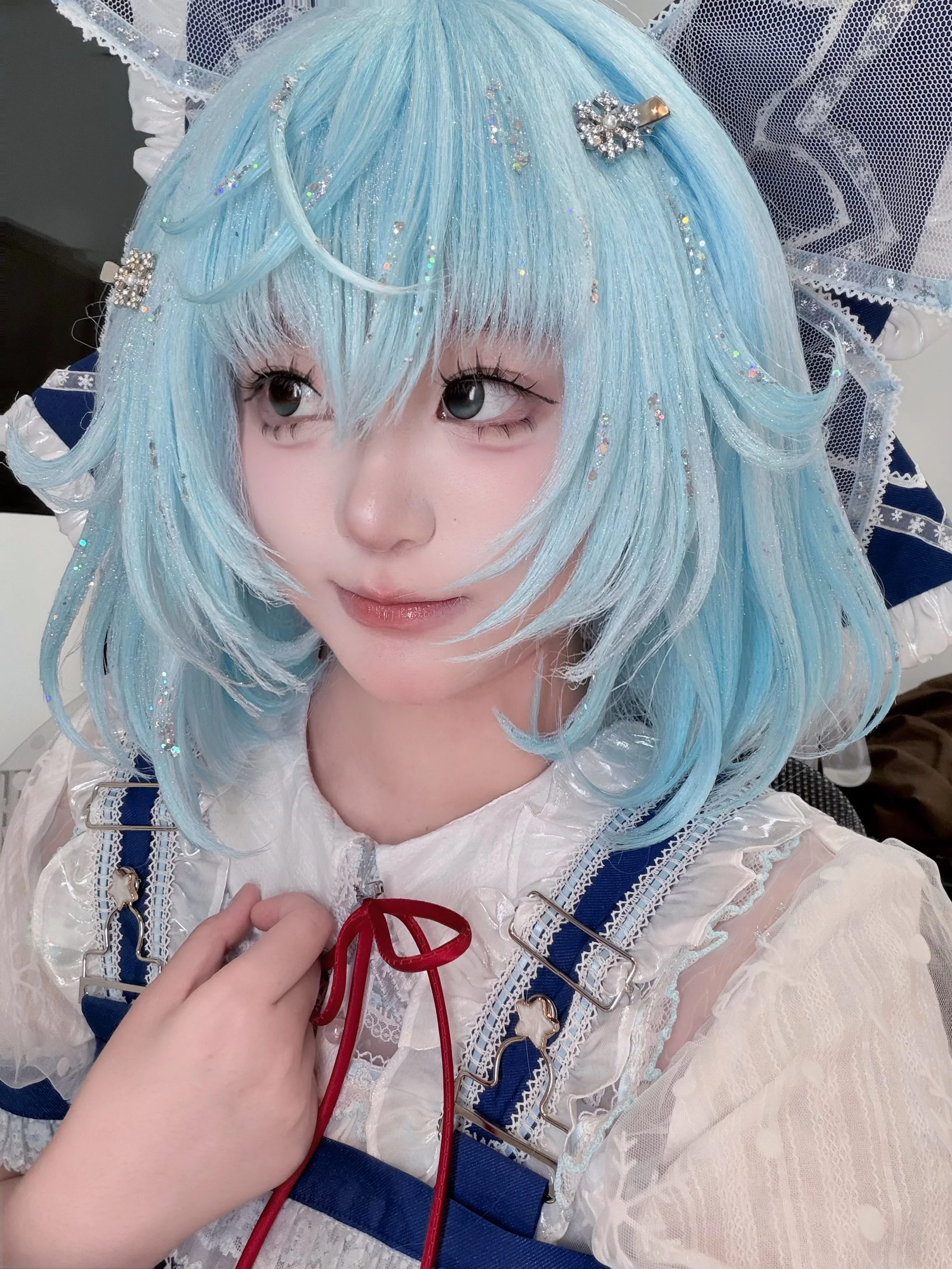 【チルノコスプレ】東方Project 氷の妖精の新衣装試着と突発的な日常 - 3 枚目