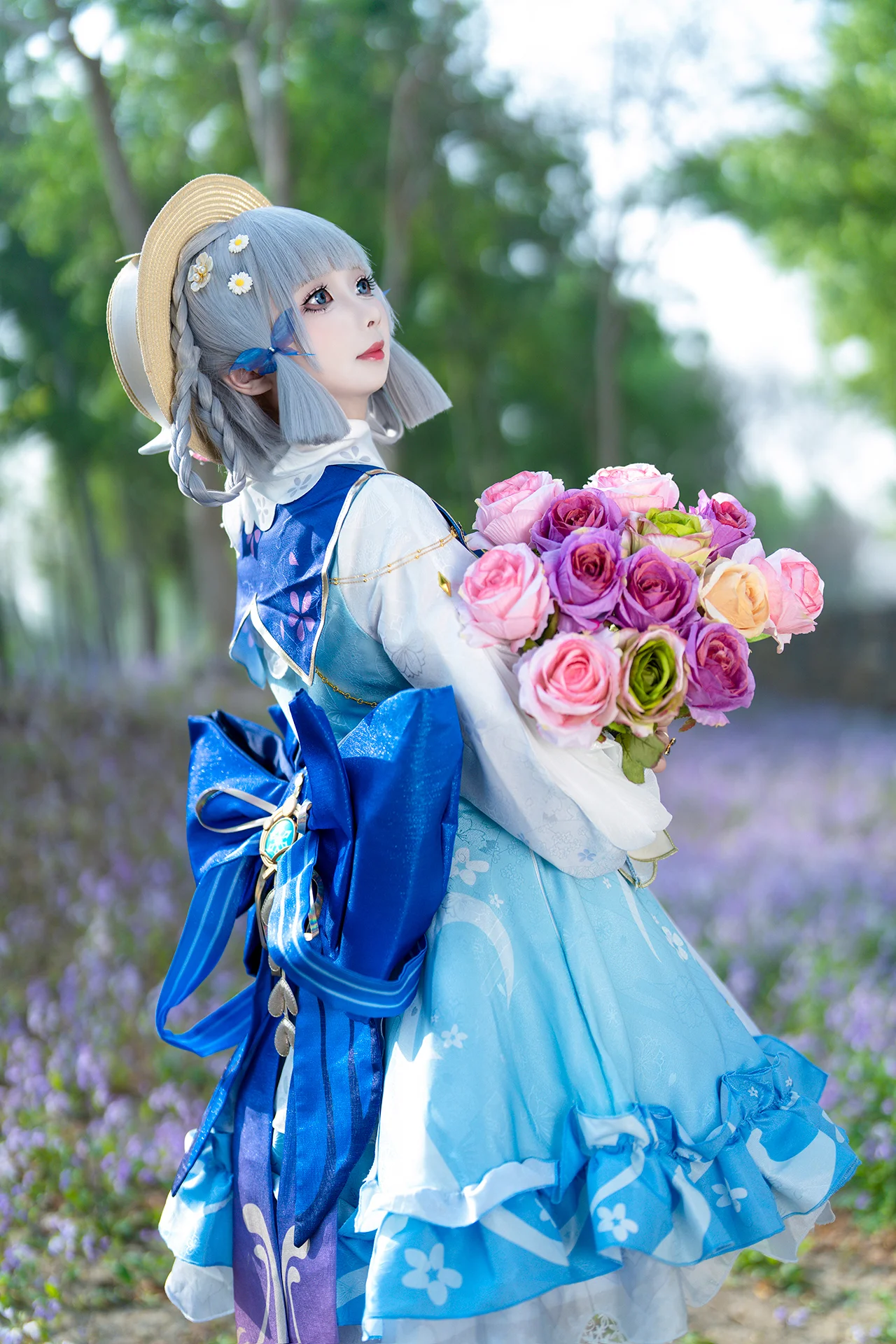【神里绫华cos】花时来信，在紫色花海中的定格瞬间 - 第 2 张