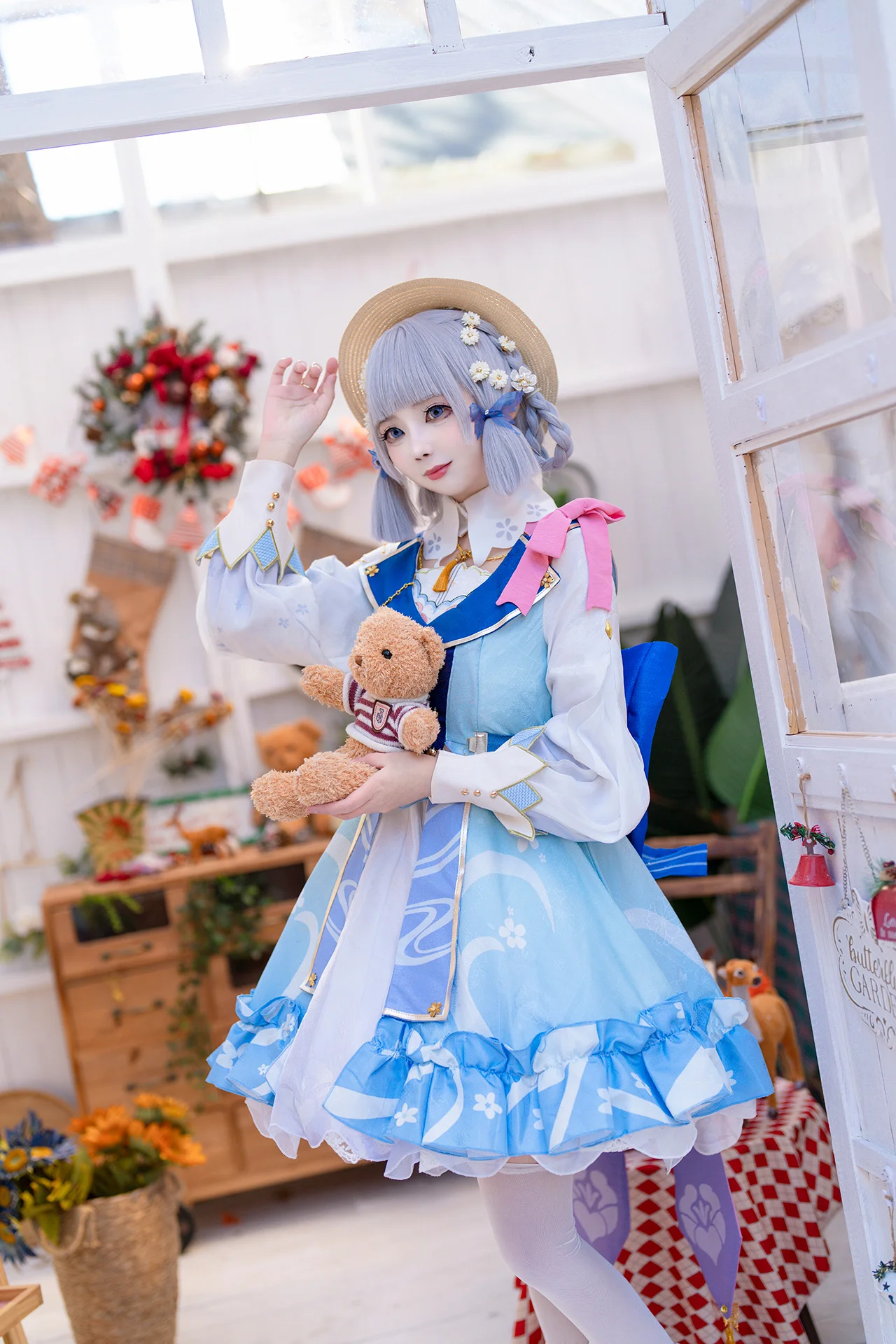 【神里绫华cos】换上原神花时来信，在圣诞布景里享受悠闲午后