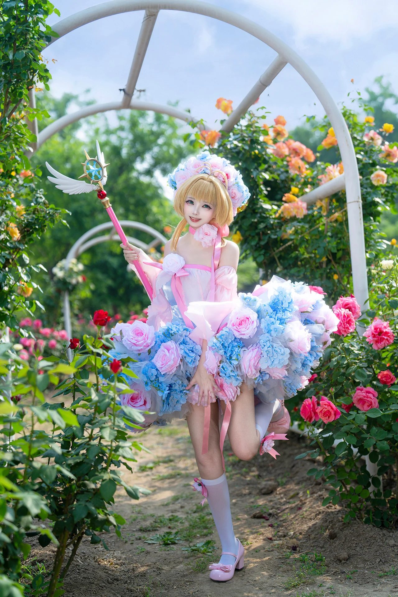 【木之本樱cos】魔法杖一挥，花园里的小樱花仙子 - 第 2 张