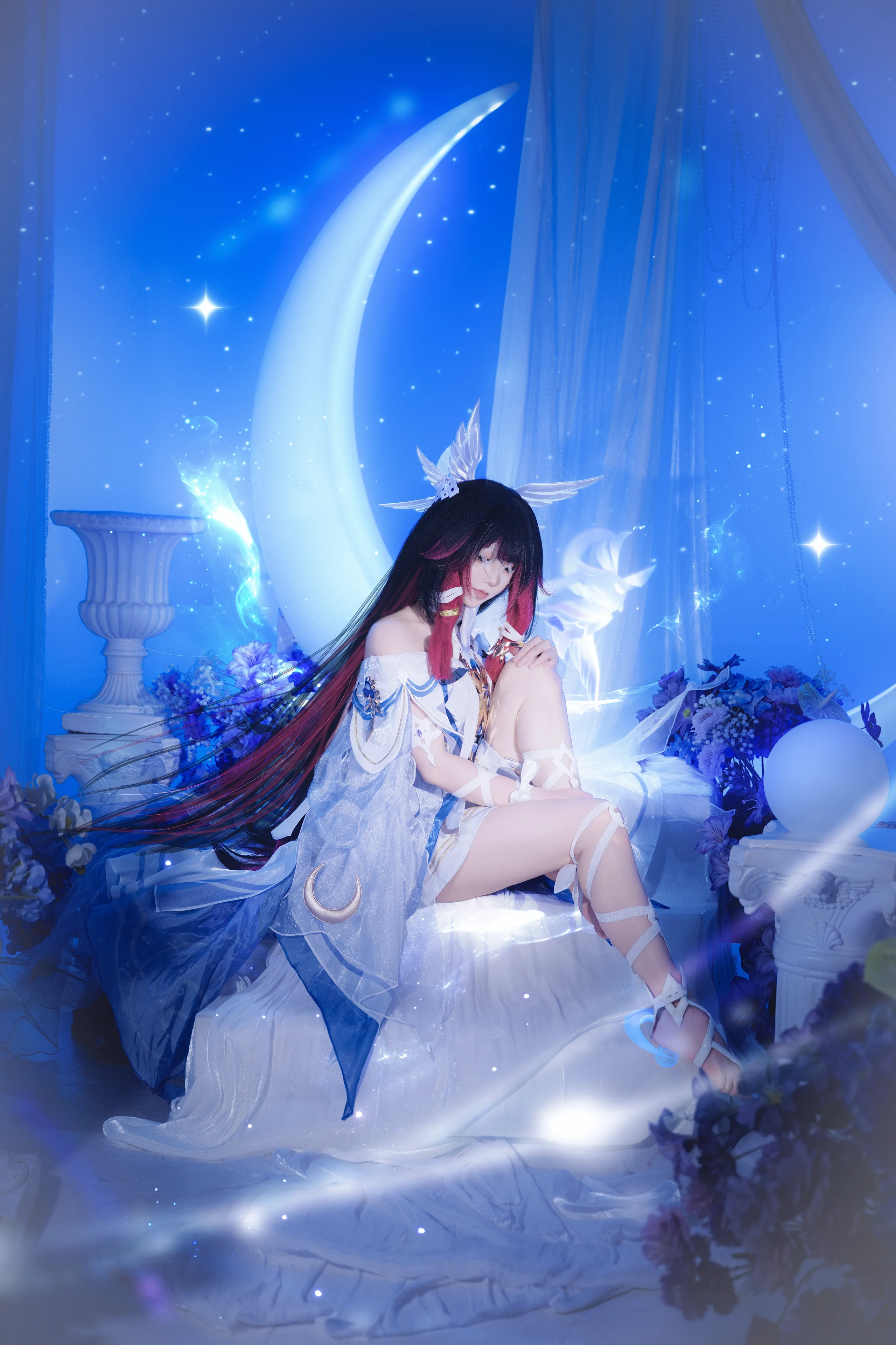 【哥倫比婭cos】月落挪德卡萊，原神少女的靜謐迴響