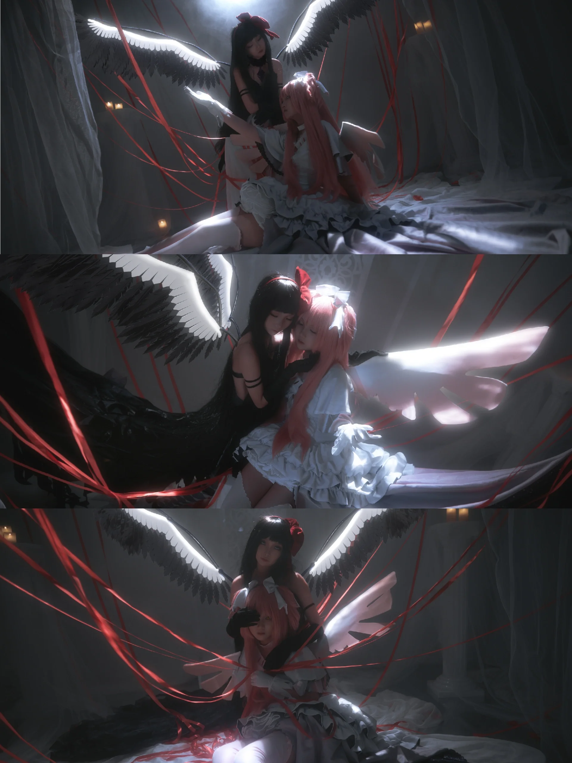 [Madoka Kaname cosplay] God and Demon Dancing Together: Interpreting the Bonds of MadoHomu Through Red Threads - Image 1
