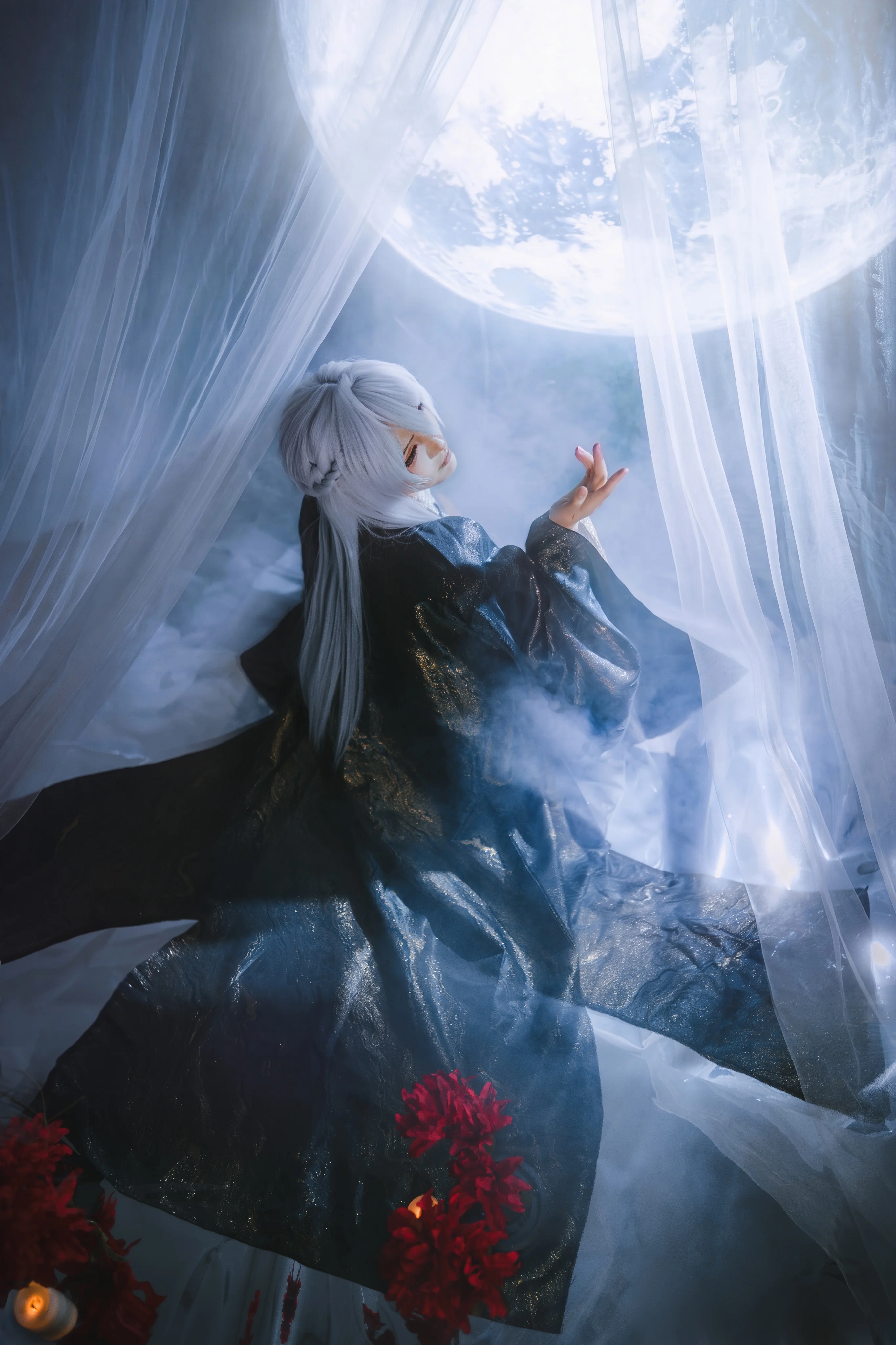 【叶瑄cos】时空中的绘旅人，月下清影的片刻定格 - 第 1 张