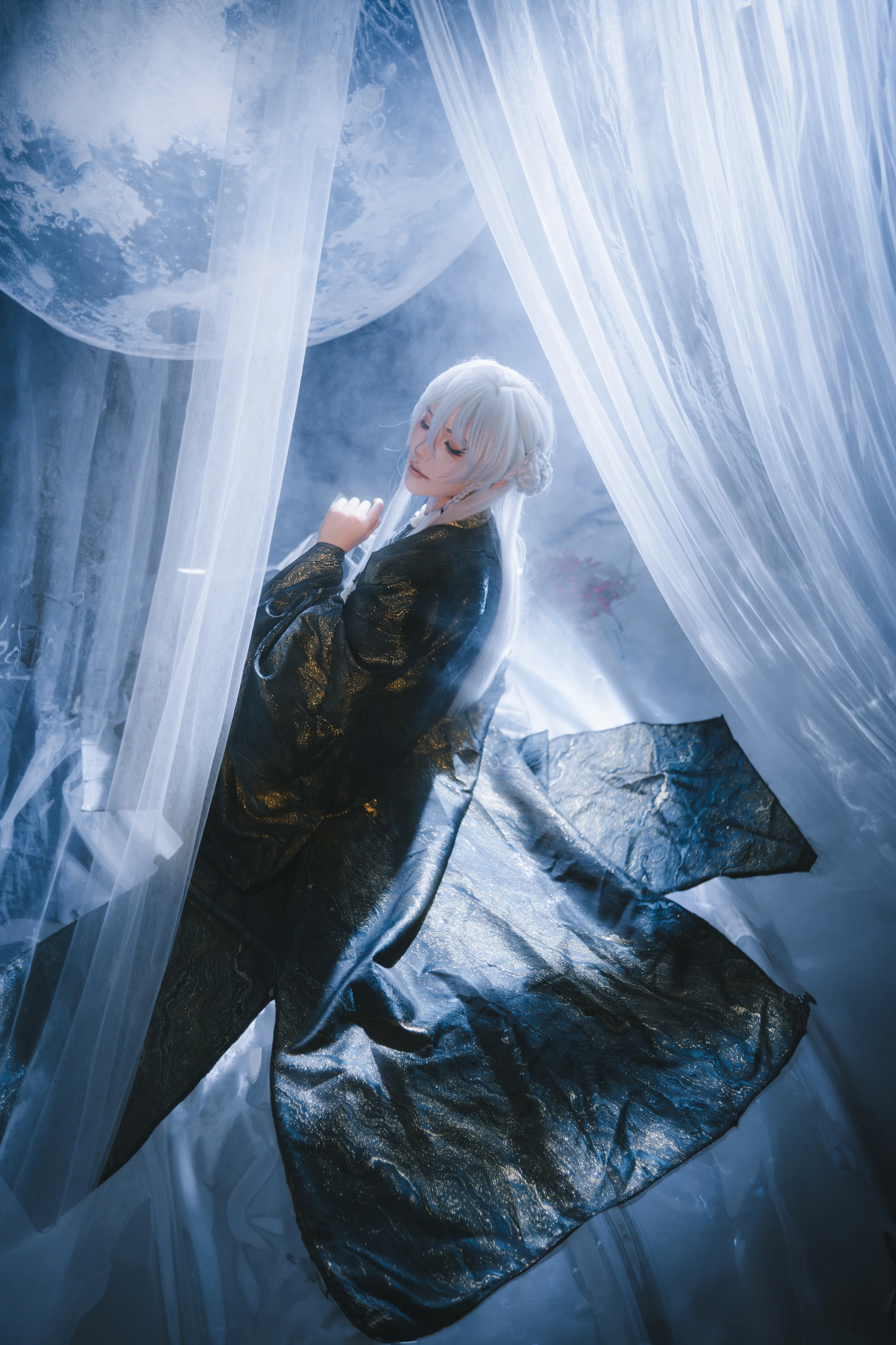 【叶瑄cos】时空中的绘旅人，月下清影的片刻定格 - 第 4 张