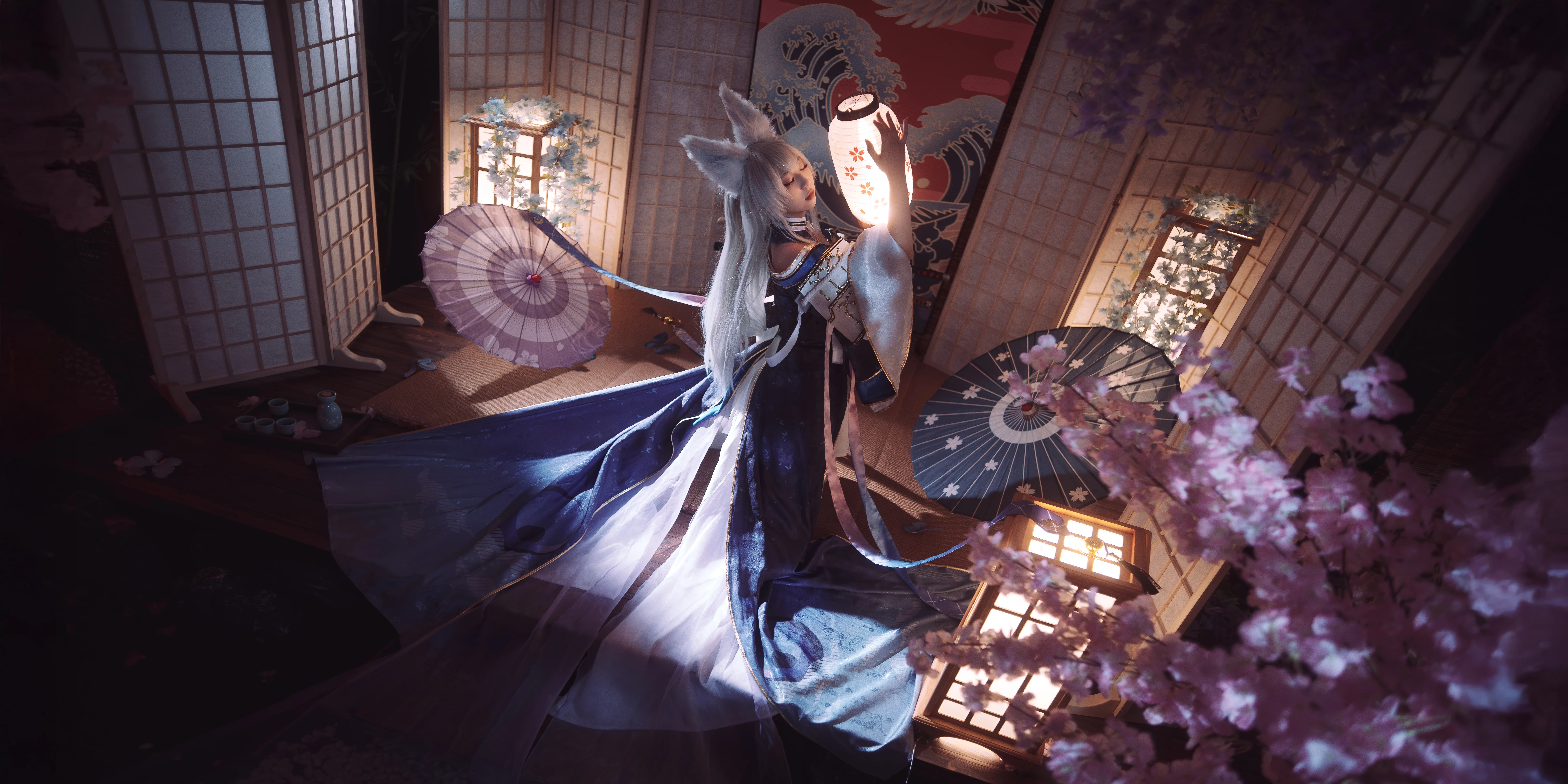 【碧蓝航线cos】幽蝶之梦，大白狐狸的静谧和室 - 第 11 张