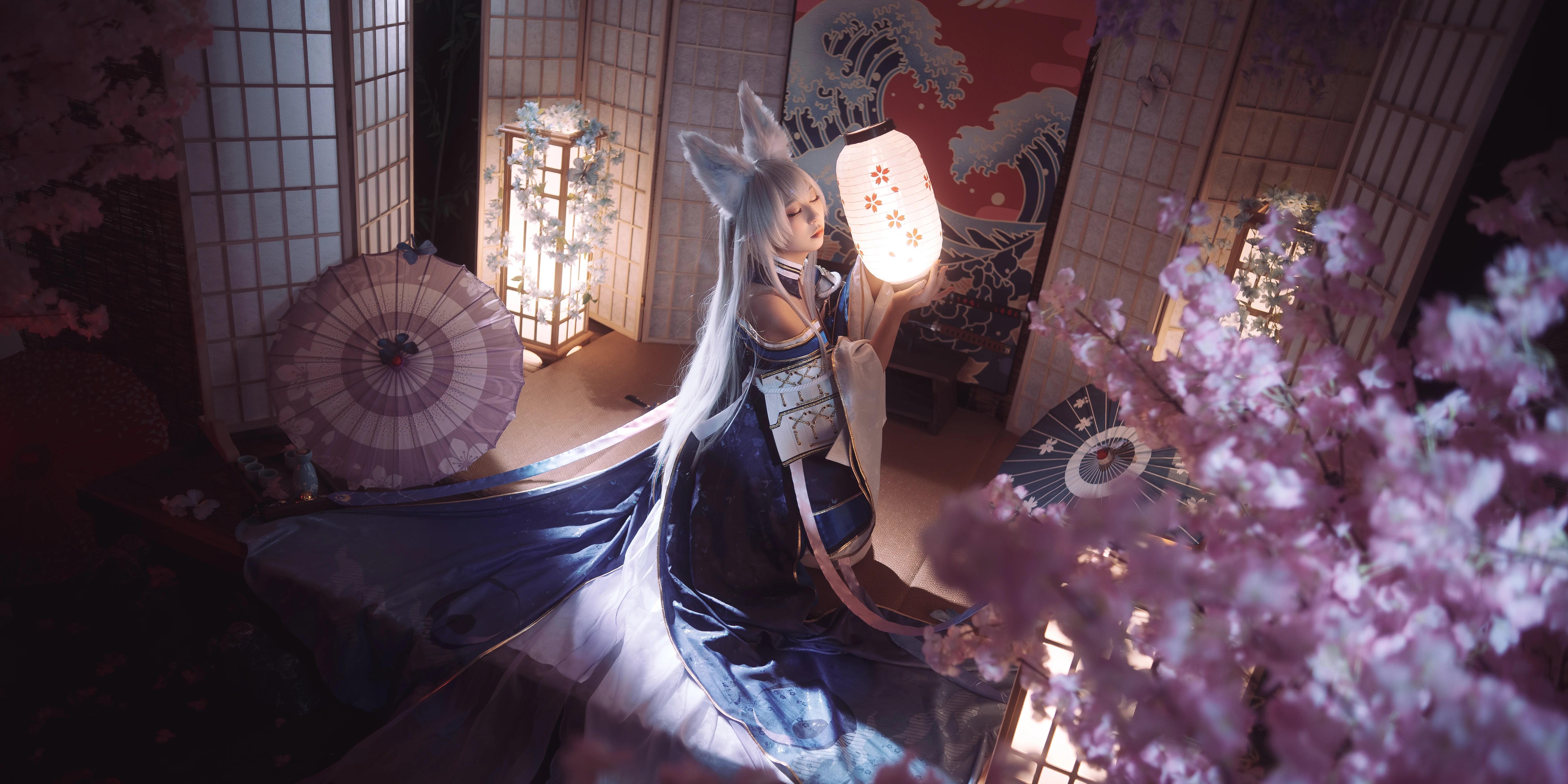 【碧蓝航线cos】幽蝶之梦，大白狐狸的静谧和室 - 第 5 张