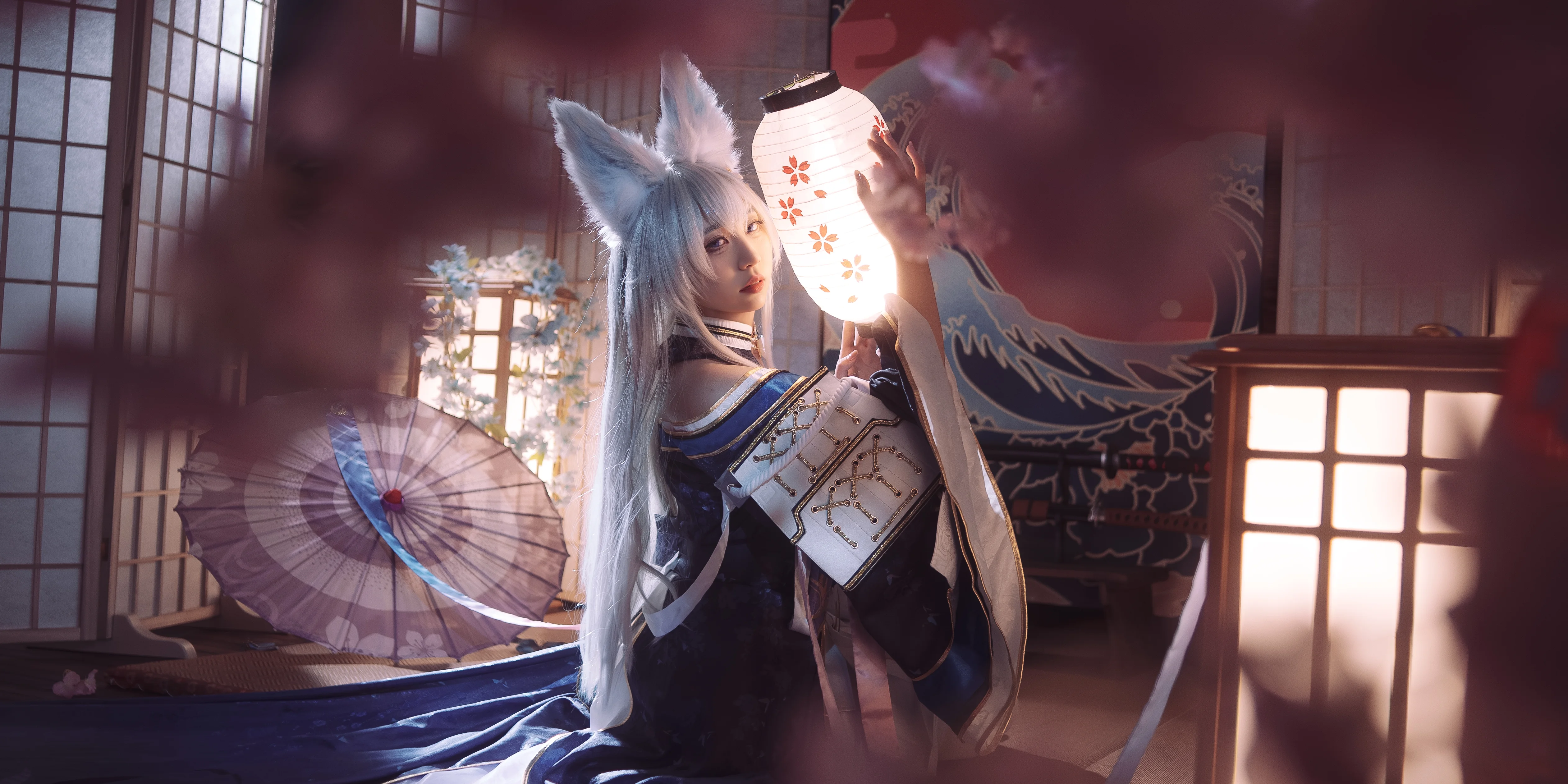 【碧蓝航线cos】幽蝶之梦，大白狐狸的静谧和室 - 第 6 张