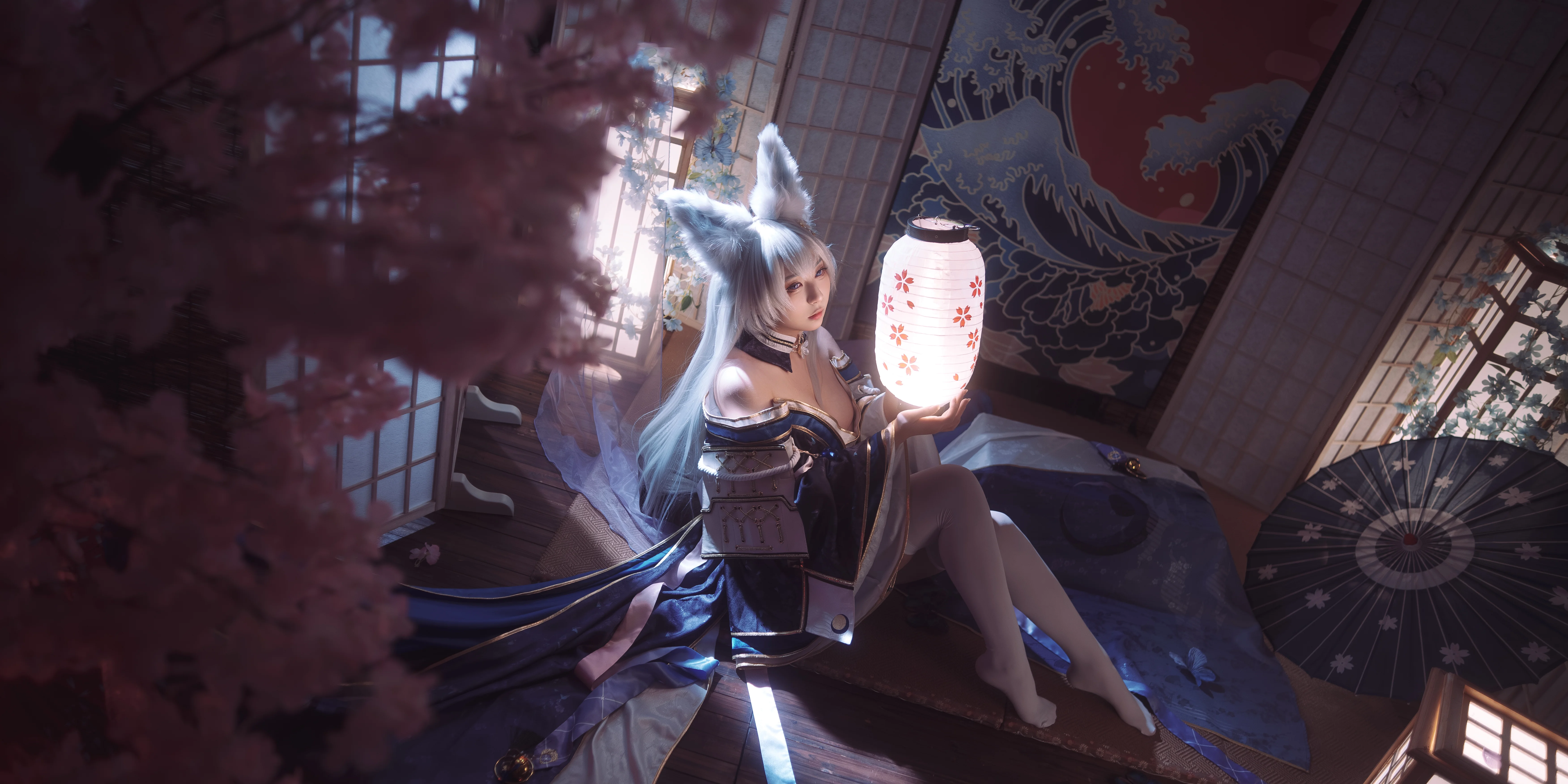【碧蓝航线cos】幽蝶之梦，大白狐狸的静谧和室 - 第 8 张