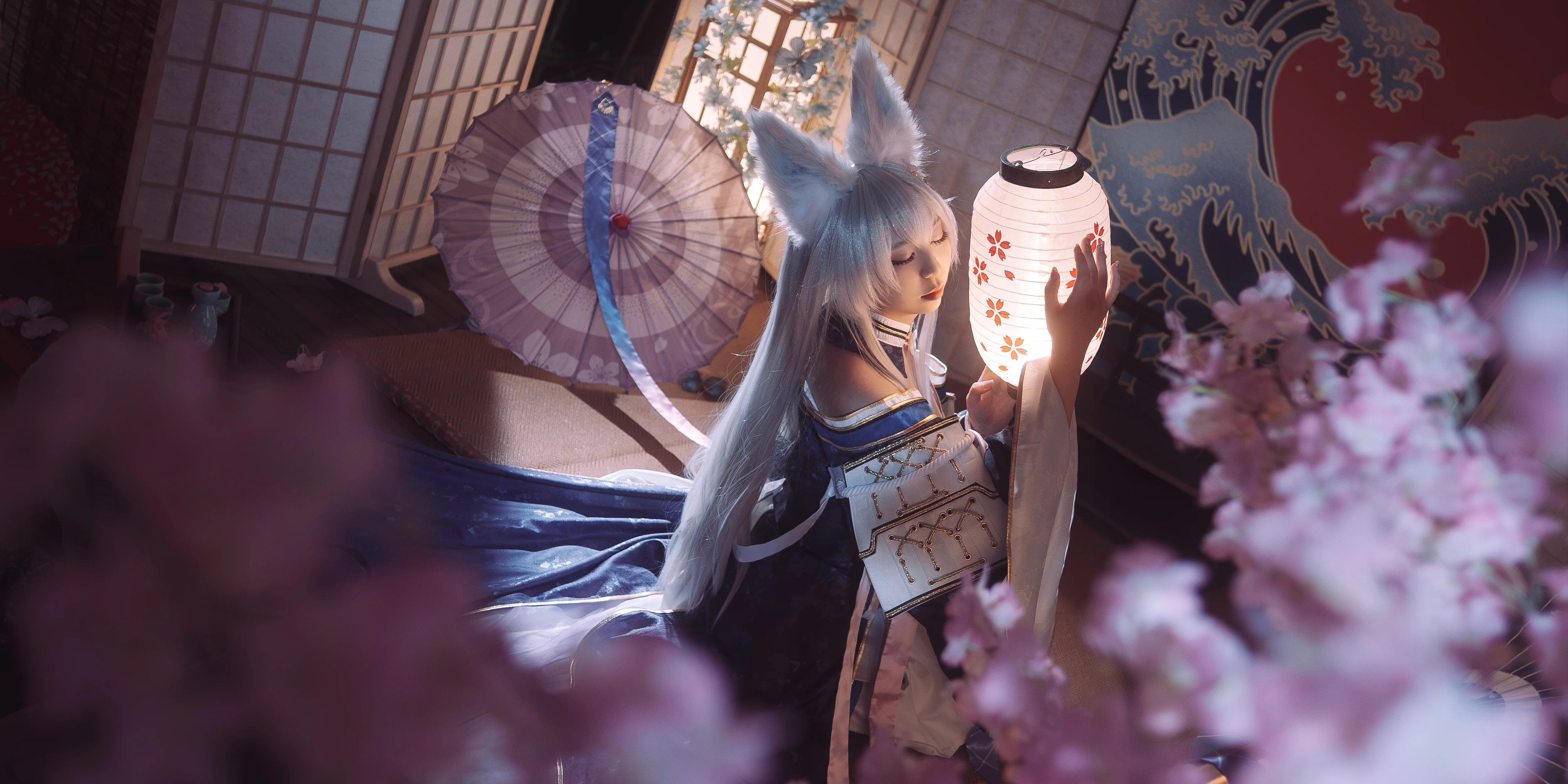 【碧蓝航线cos】幽蝶之梦，大白狐狸的静谧和室 - 第 9 张