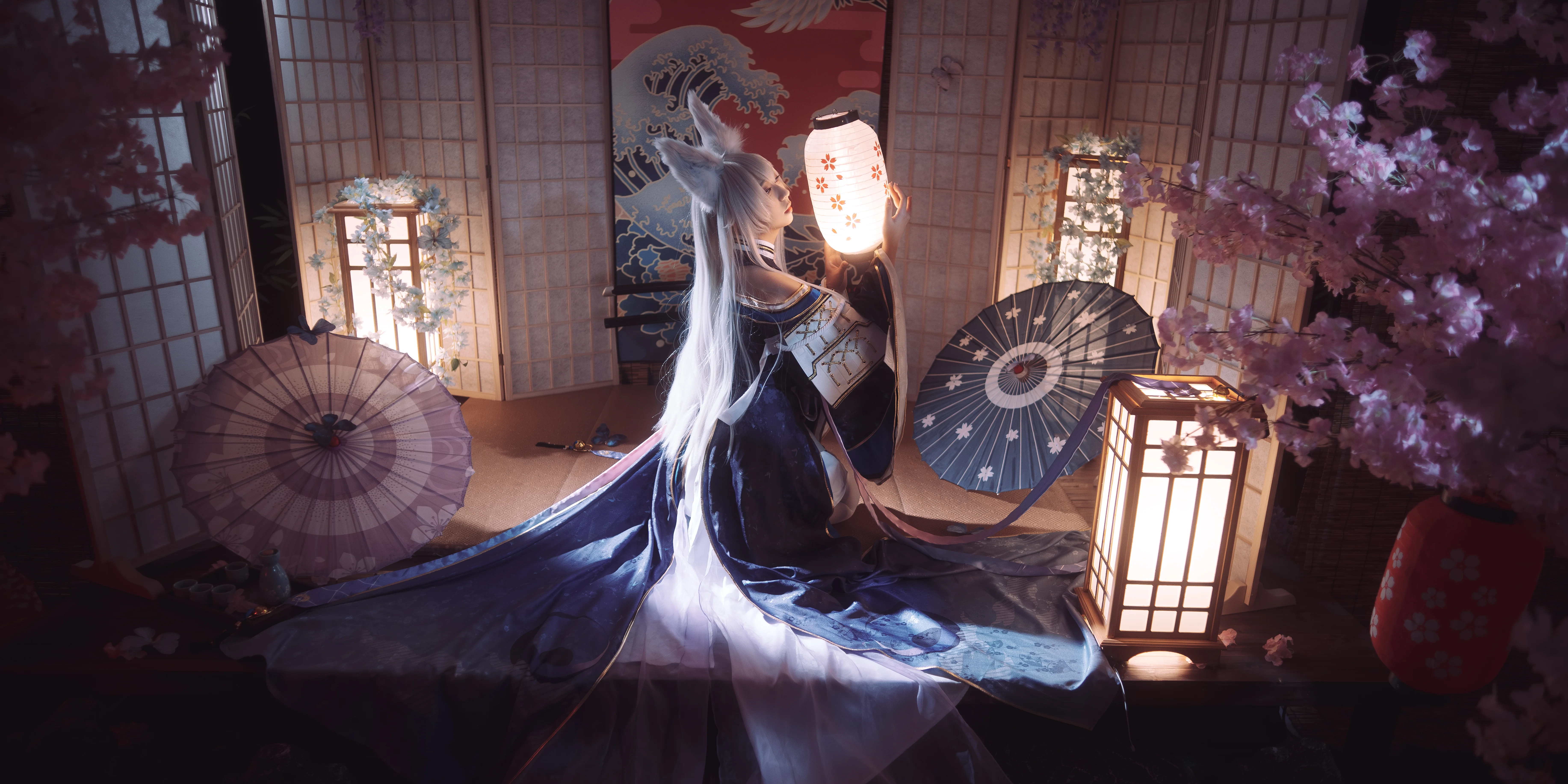 【碧蓝航线cos】月光与纸灯下的狐耳少女 - 第 11 张