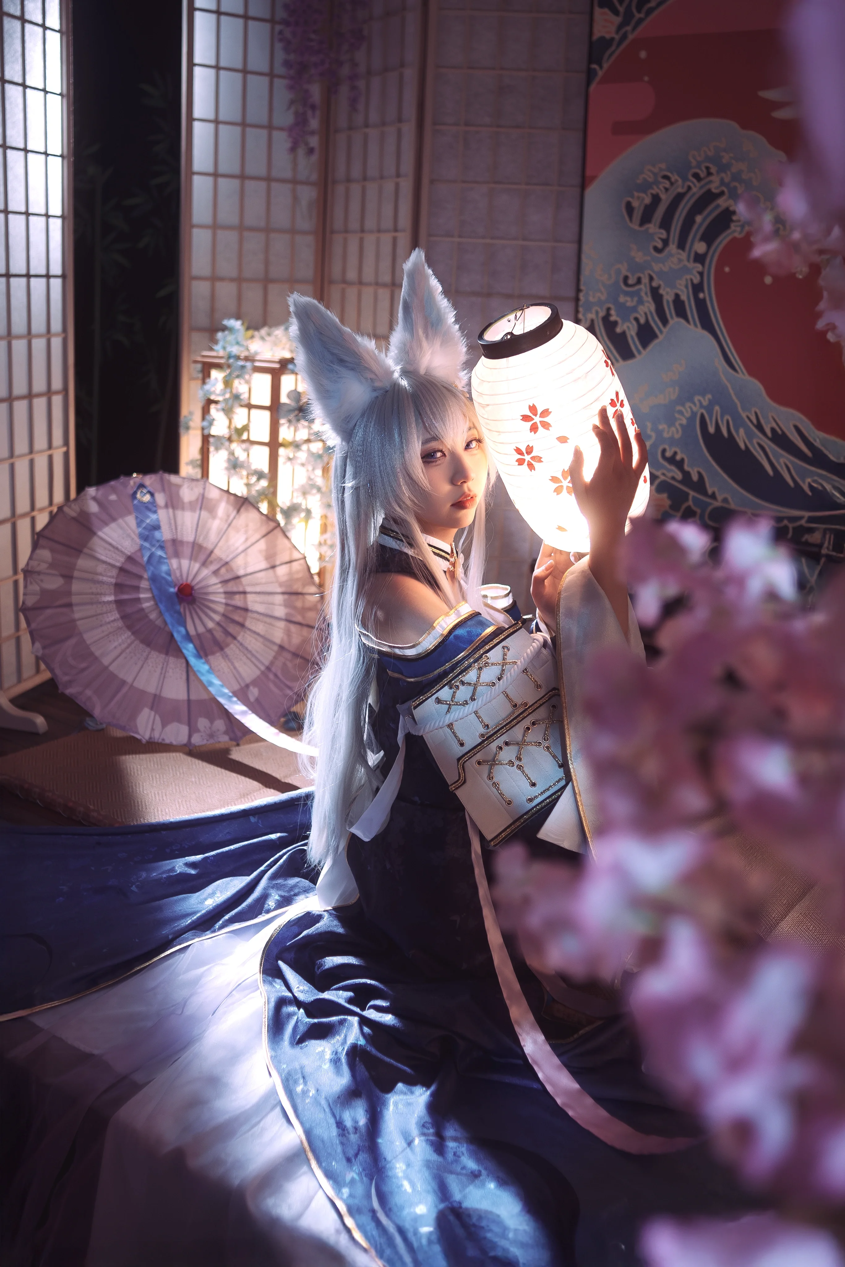 【信浓cos】碧蓝航线，提灯狐耳娘和风夜影 - 第 1 张