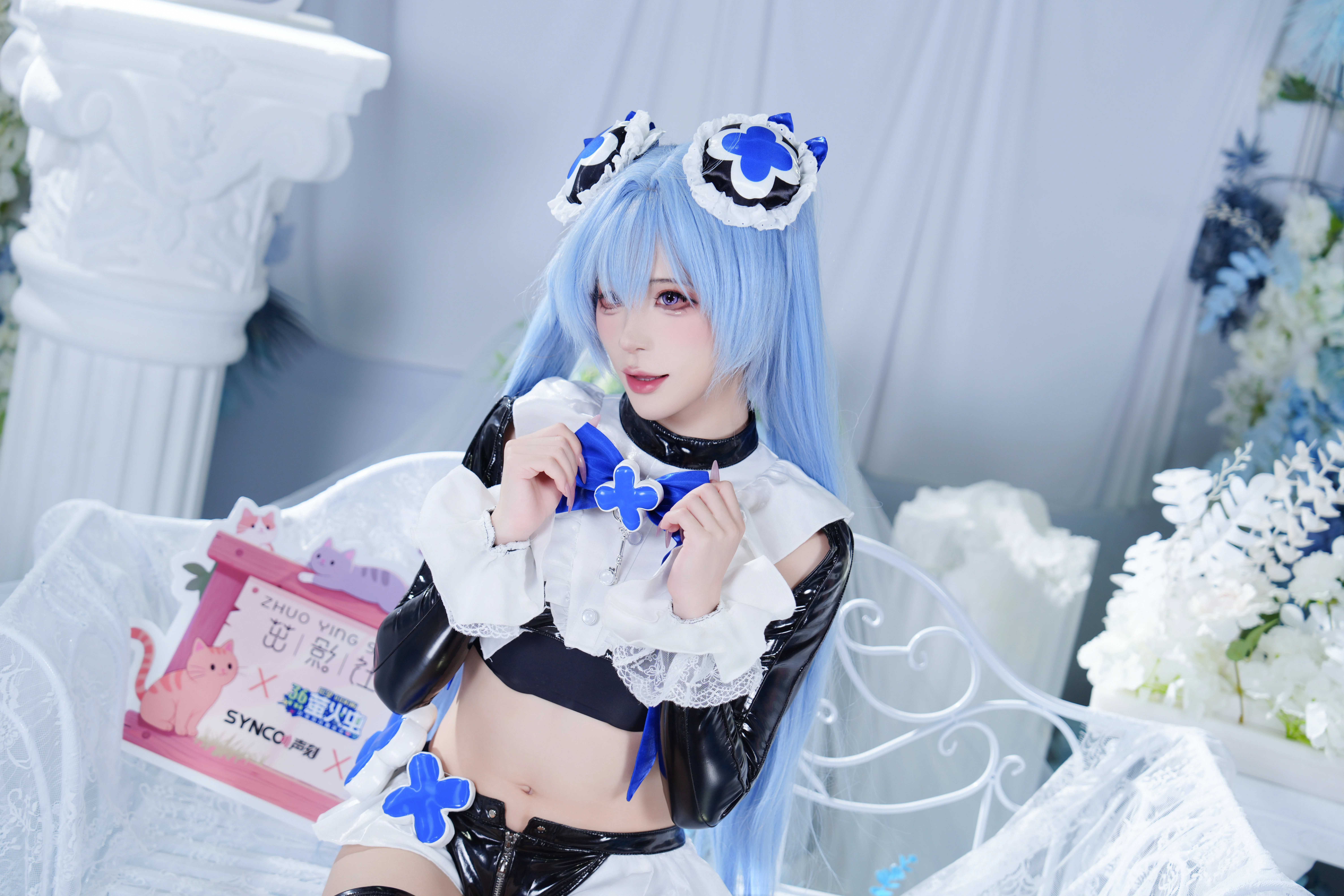 【汉塞尔cos】胜利女神妮姬，漆皮与冷蓝发色碰撞 - 第 8 张