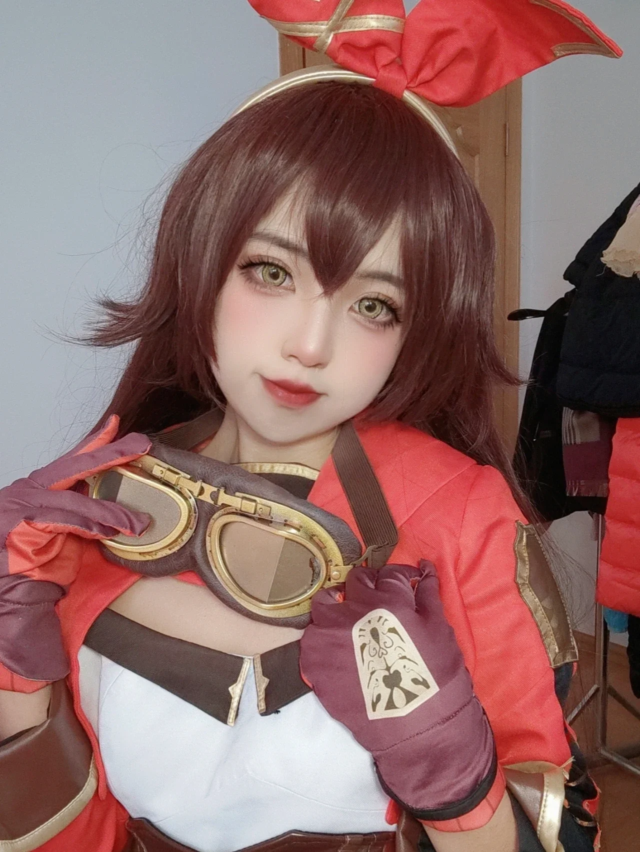 【安柏cos】原神侦查骑士，红发与护目镜的搭配