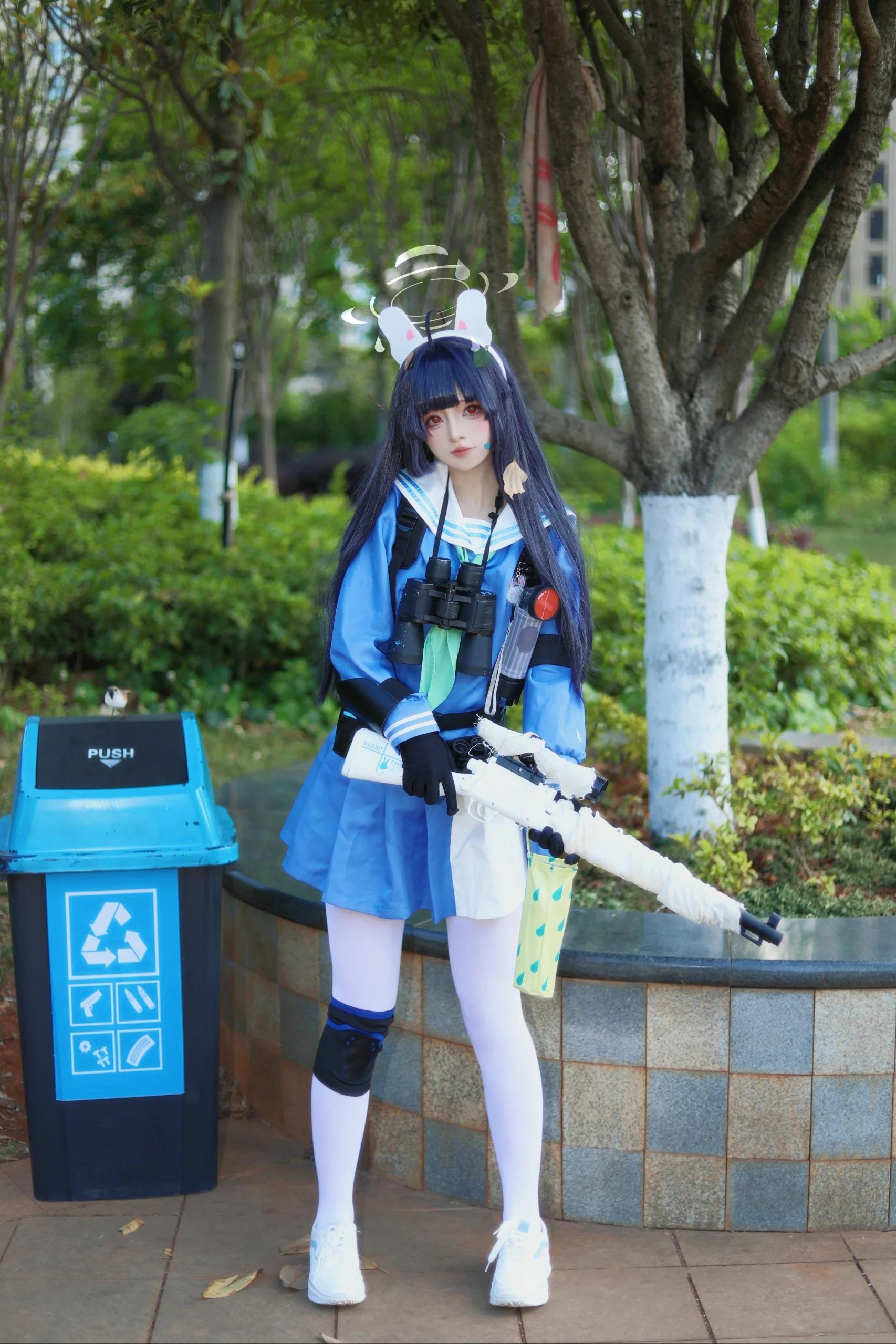 【霞沢美游cos】碧蓝档案垃圾兔的公园趣味战术演练