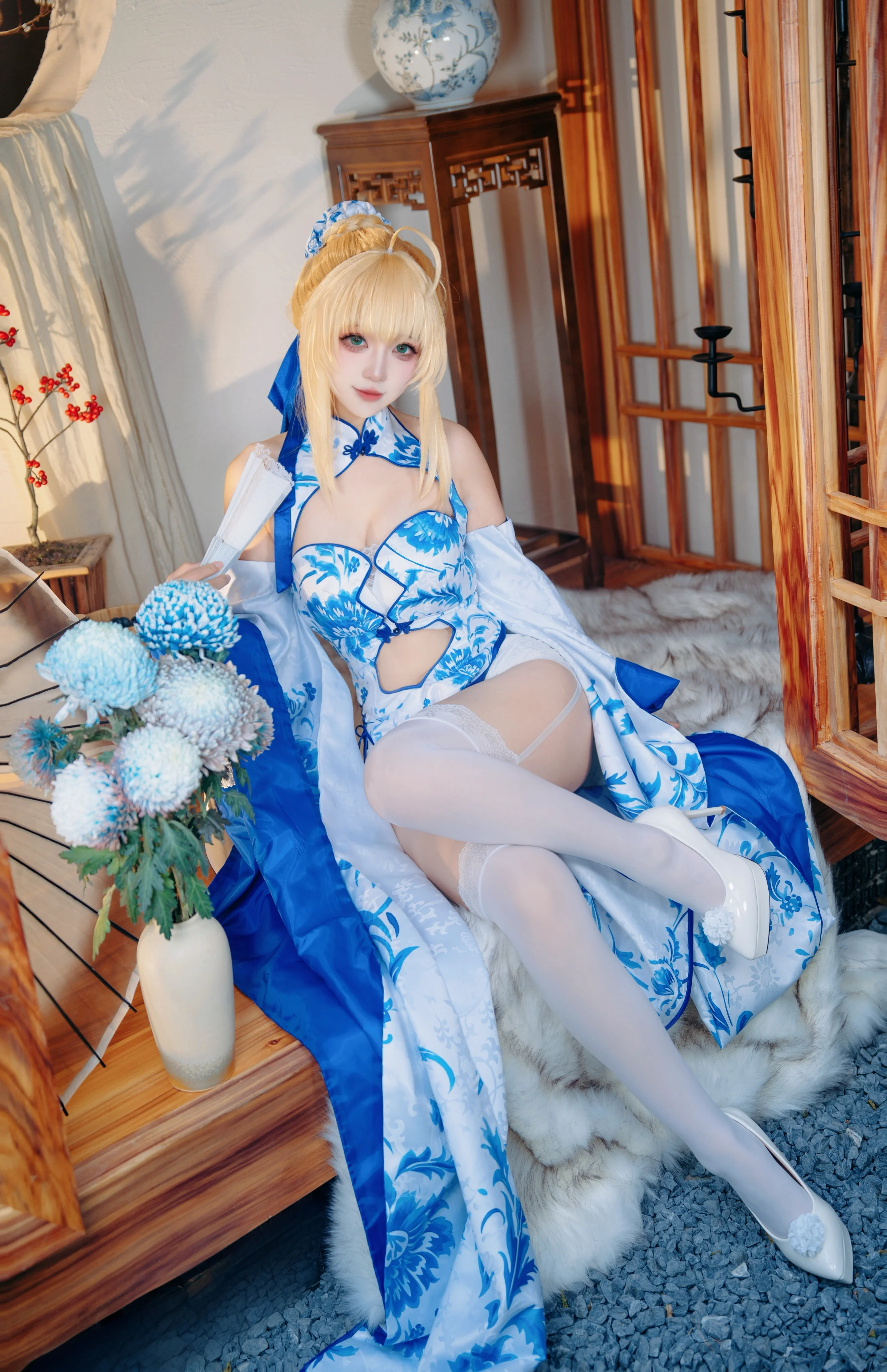 【青花瓷主题cos】回香小筑的中式小院意外很搭这套设定 - 第 1 张