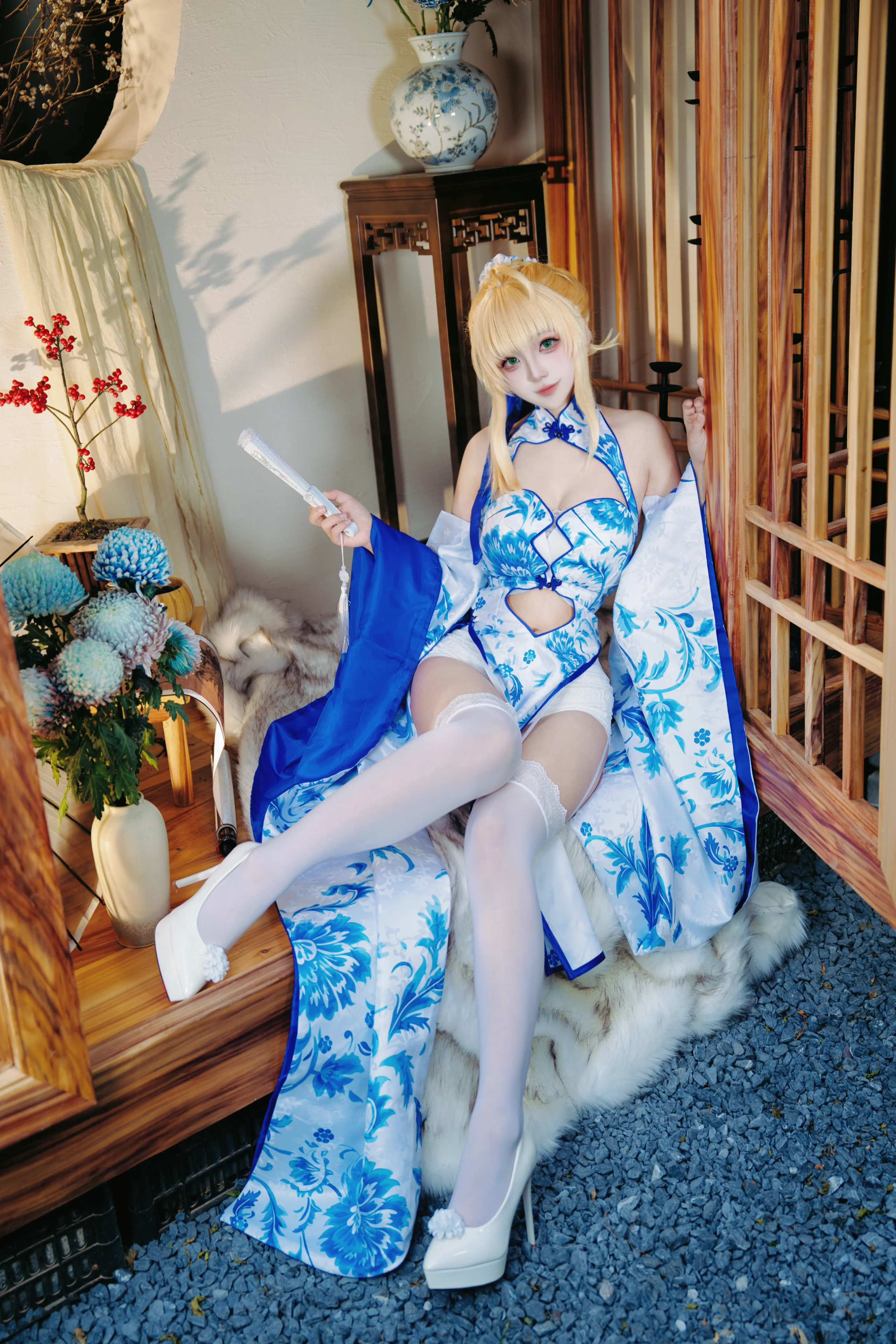 【青花瓷主题cos】回香小筑的中式小院意外很搭这套设定 - 第 3 张