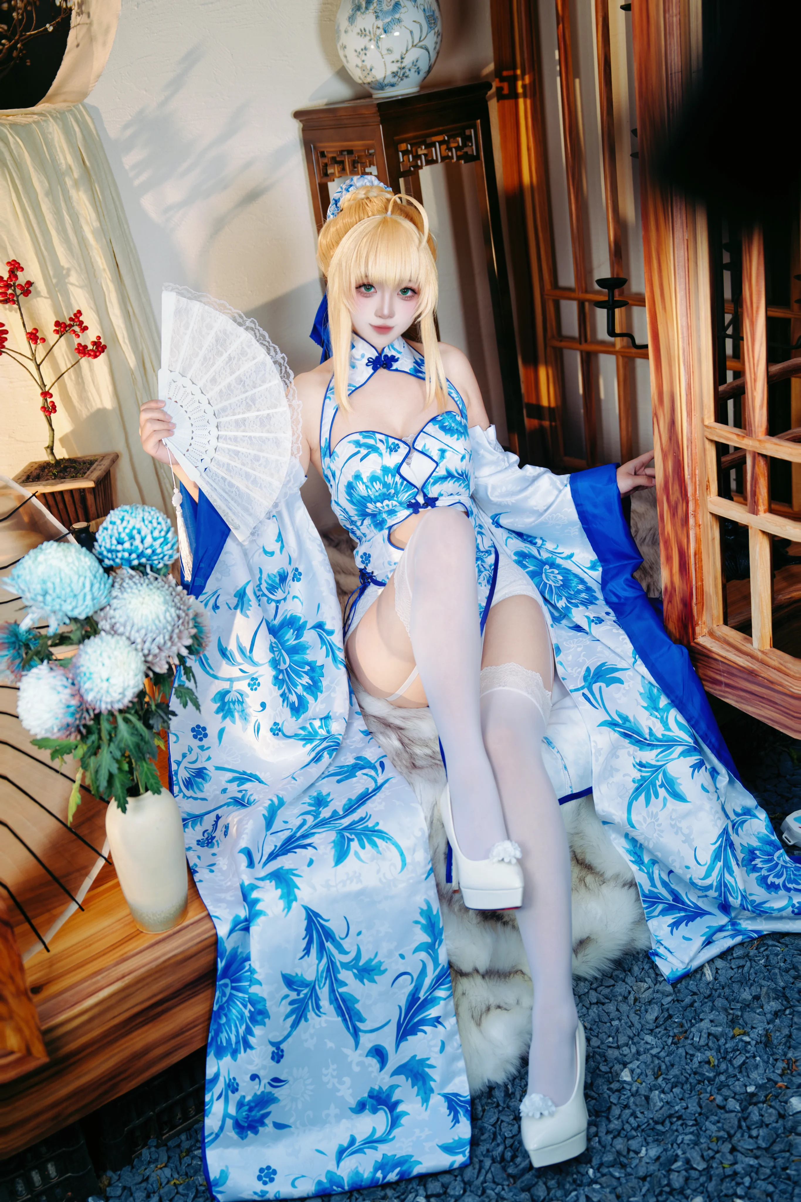 【青花瓷主题cos】回香小筑的中式小院意外很搭这套设定 - 第 4 张