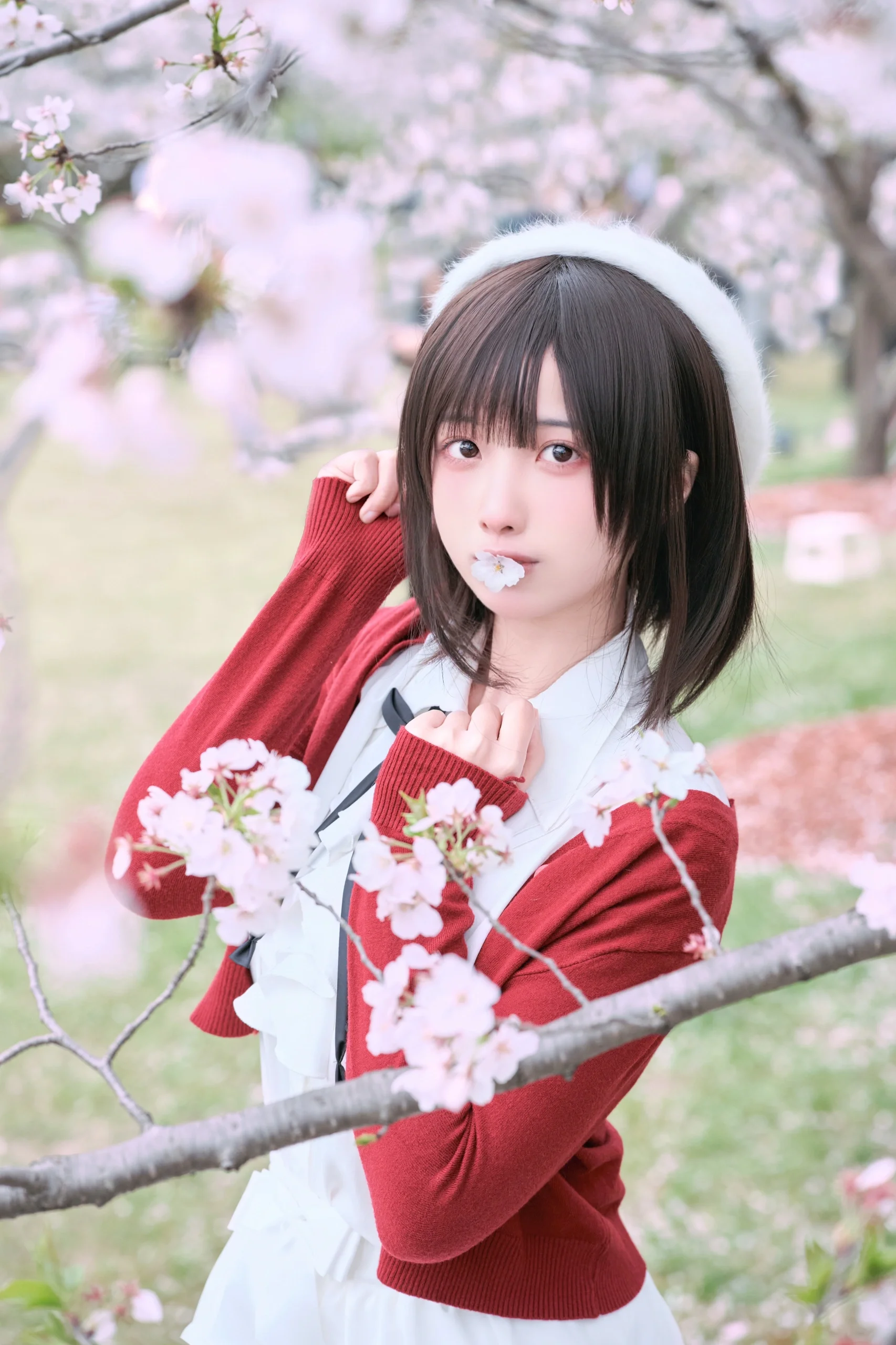 【加藤惠cos】在樱花树下定格路人女主的美好瞬间 - 第 2 张