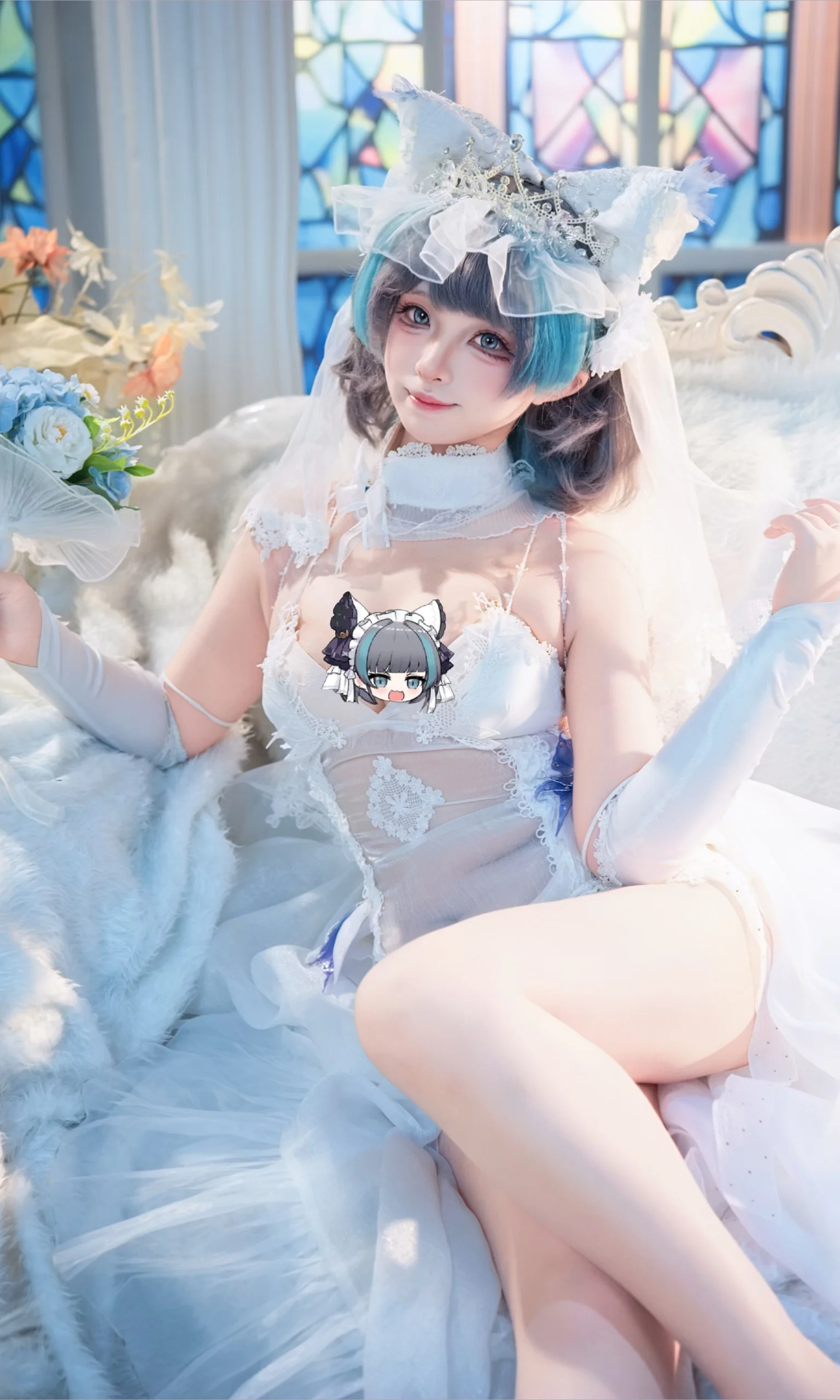【柴郡cos】碧蓝航线花嫁造型的镜头内外 - 第 4 张