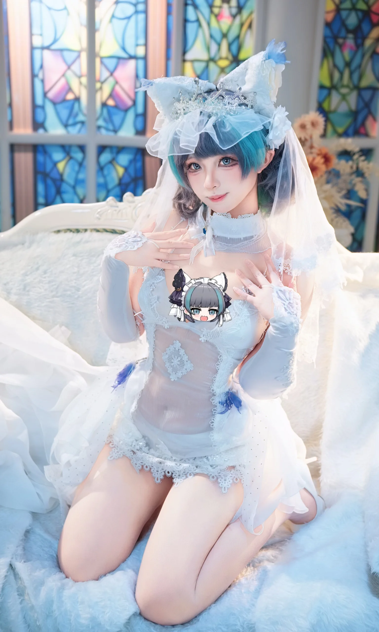 【柴郡cos】碧蓝航线花嫁造型的镜头内外 - 第 5 张