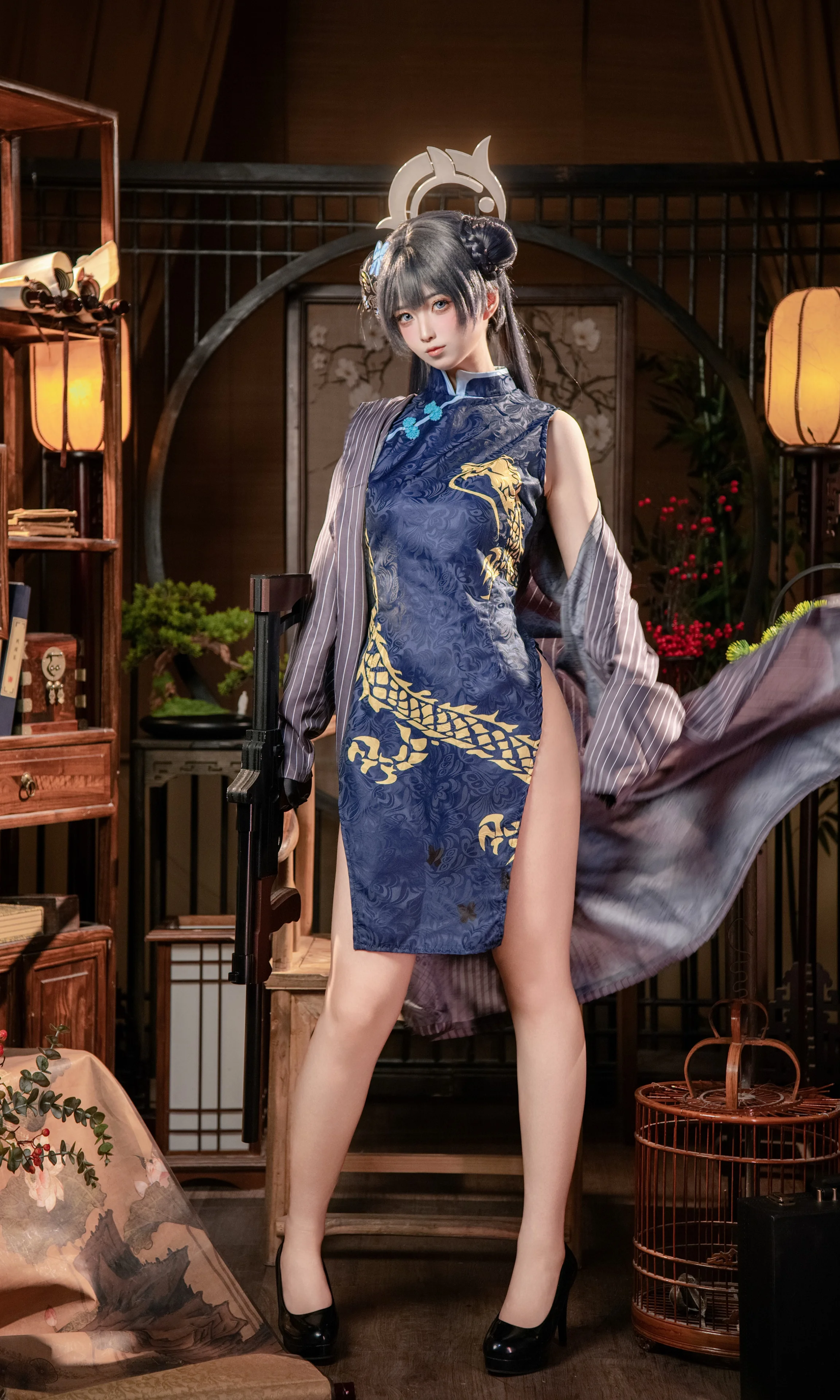 【妃咲cos】蔚蓝档案里的冷艳旗袍特工 - 第 1 张