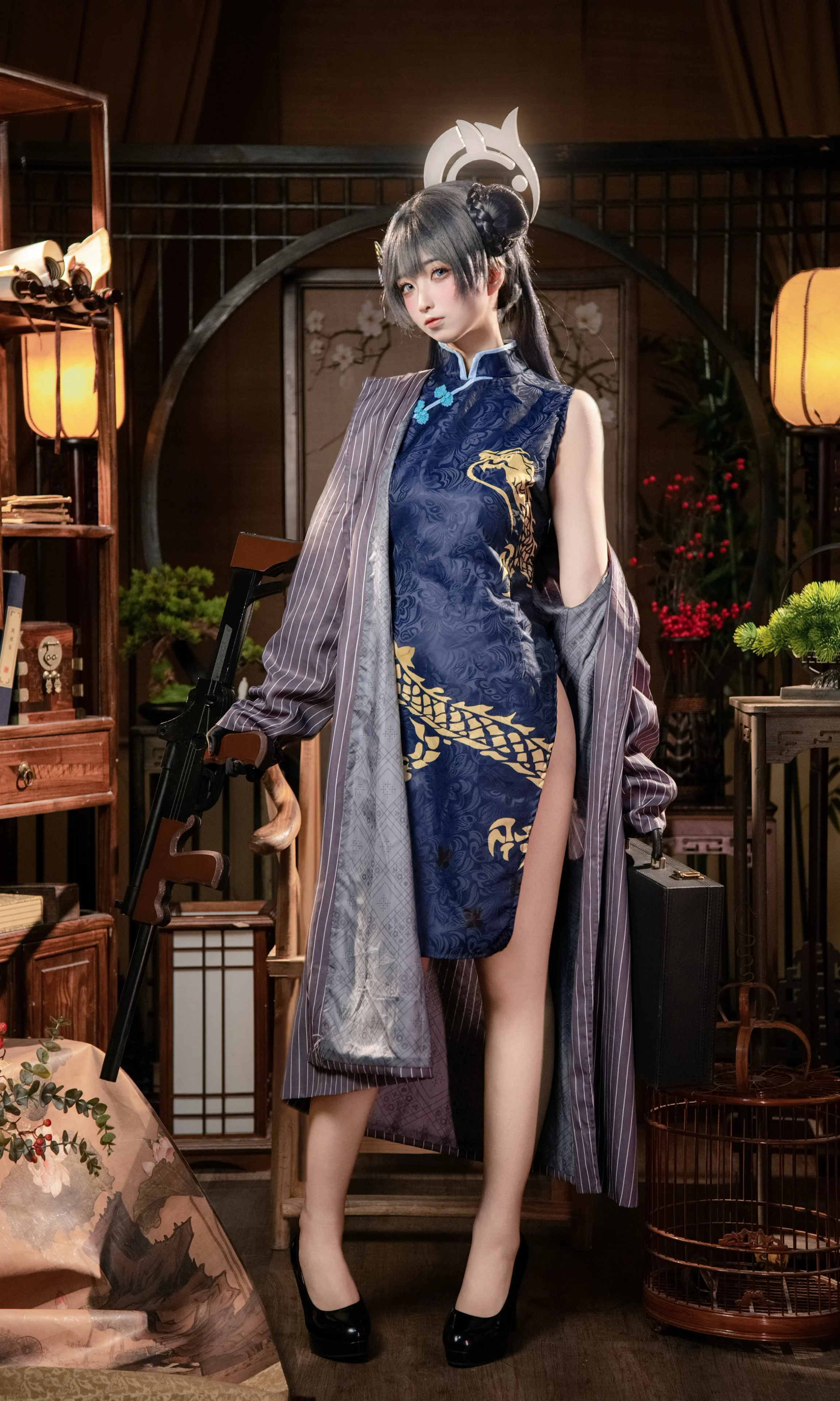 【妃咲cos】蔚蓝档案里的冷艳旗袍特工 - 第 2 张