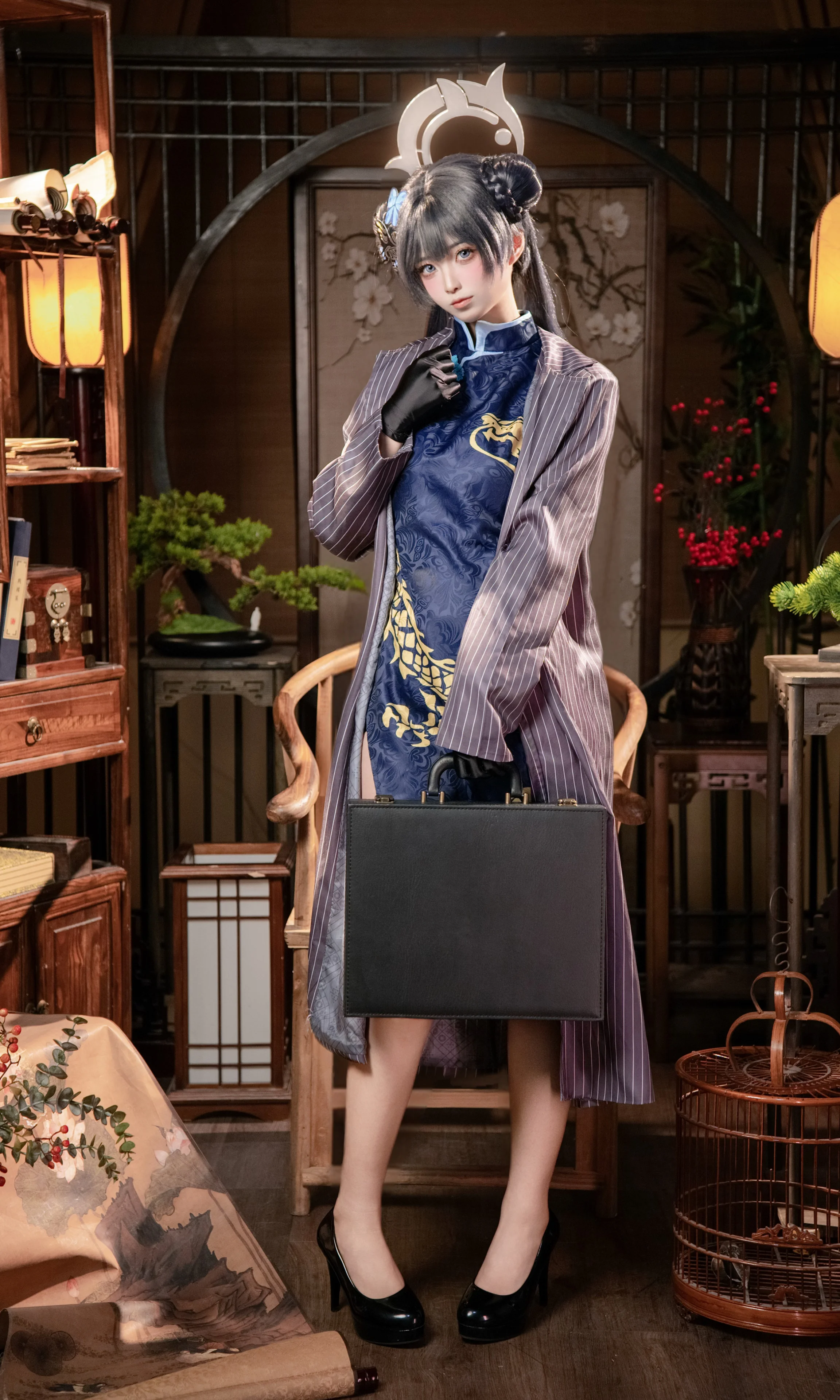 【妃咲cos】蔚蓝档案里的冷艳旗袍特工