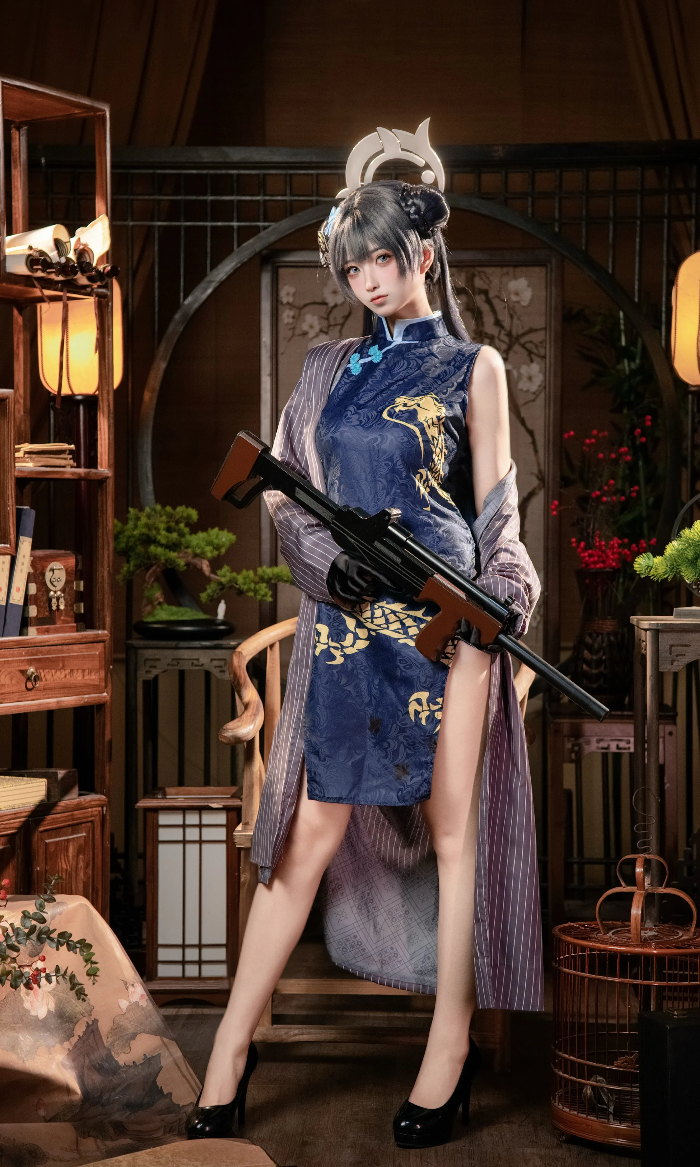 【妃咲cos】蔚蓝档案里的冷艳旗袍特工 - 第 5 张
